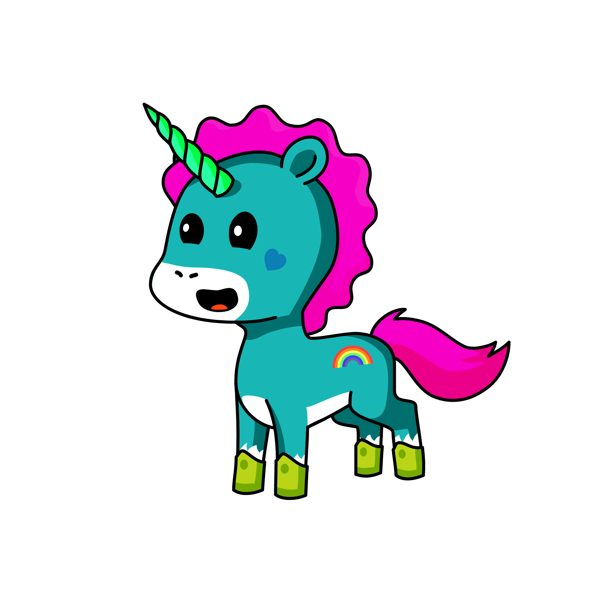 Silver, the unicorn