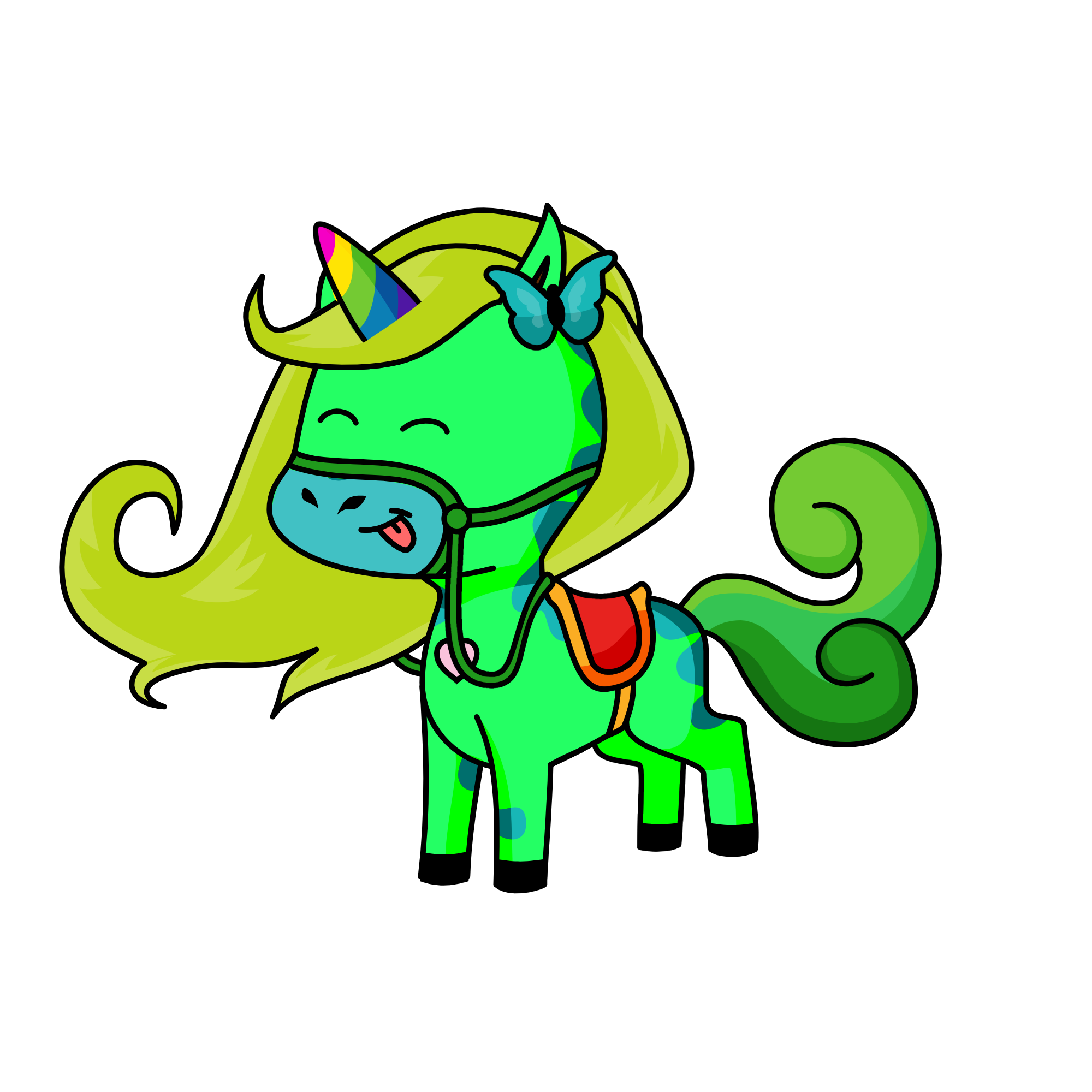 Rainbow, the unicorn