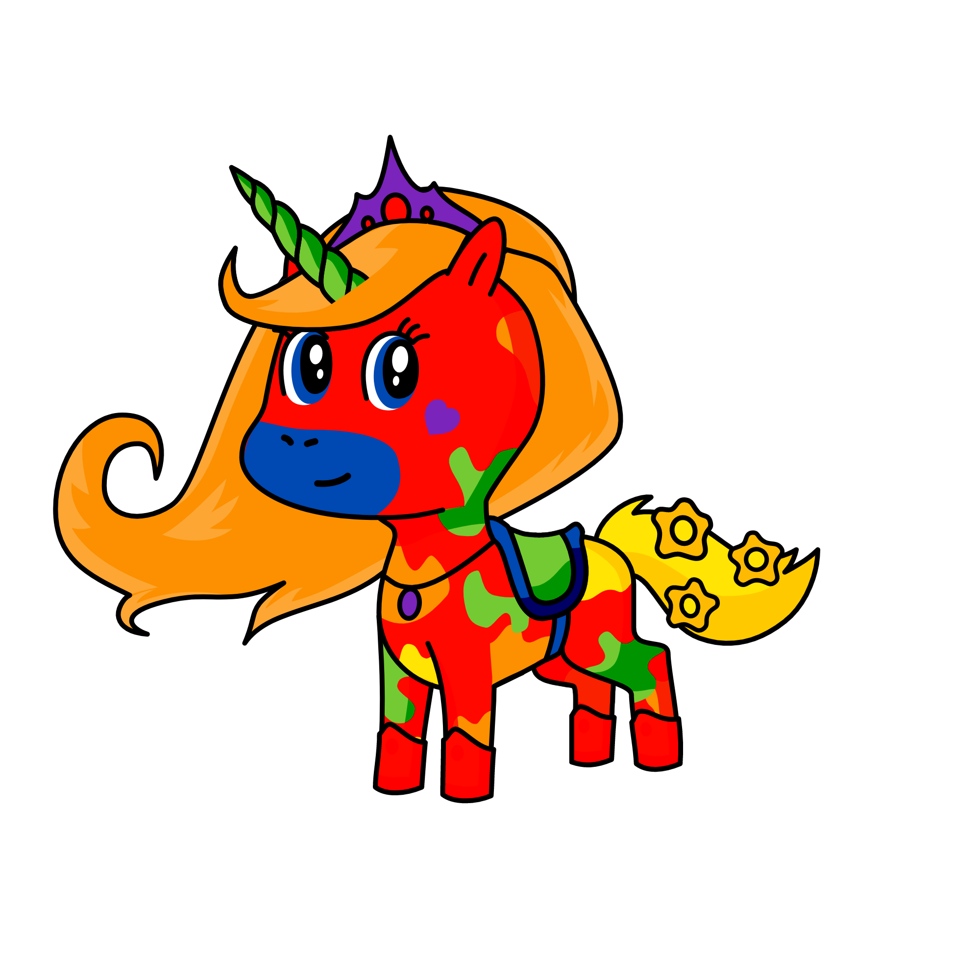 Rainbow, the unicorn