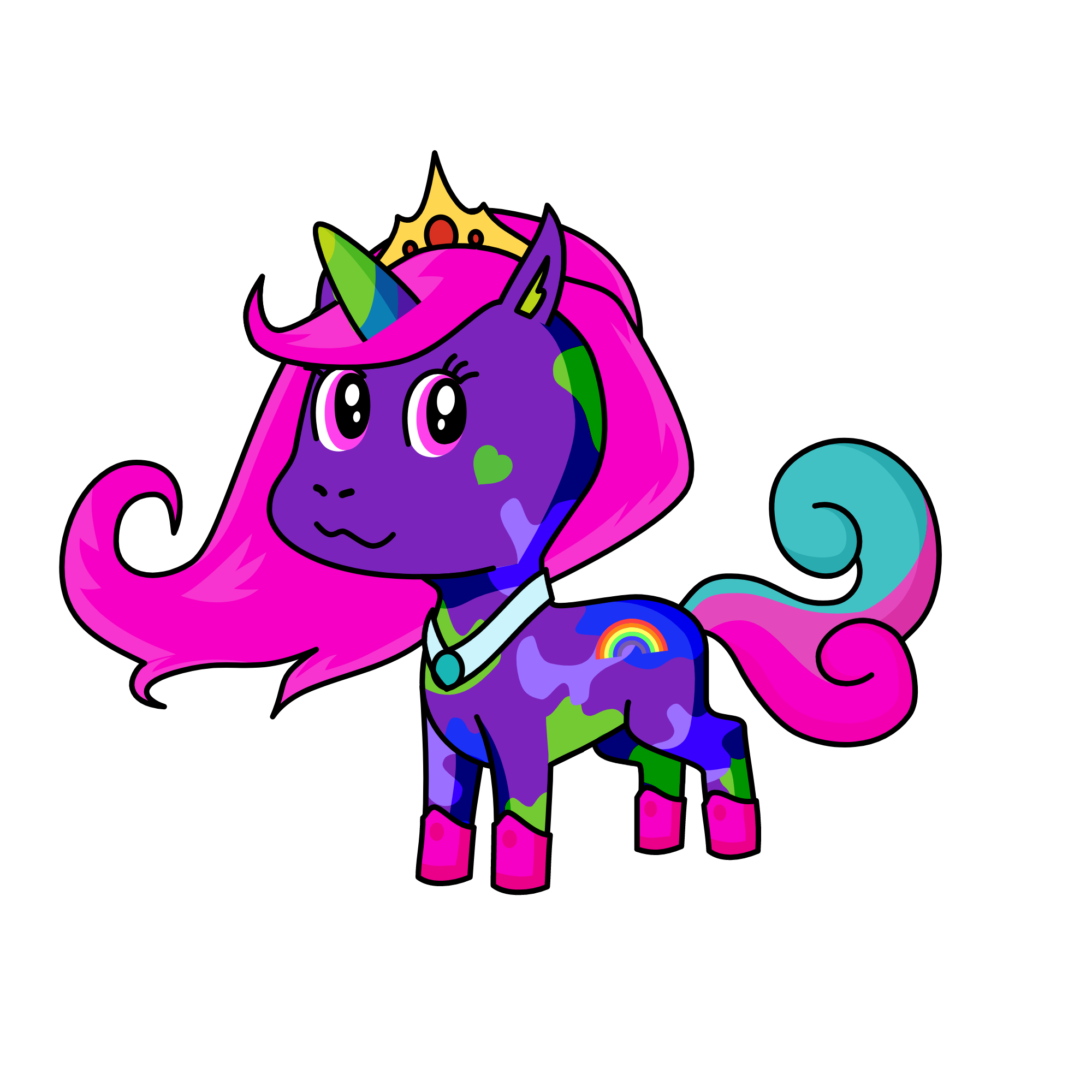 rainbowcorn, the unicorn