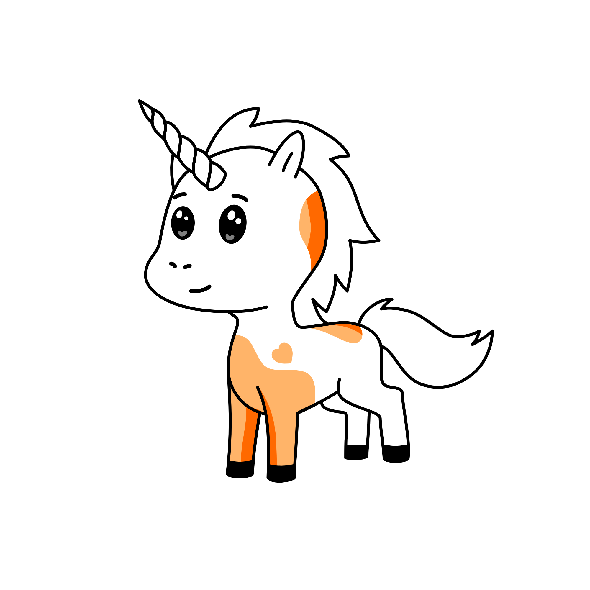 Peachy, the unicorn
