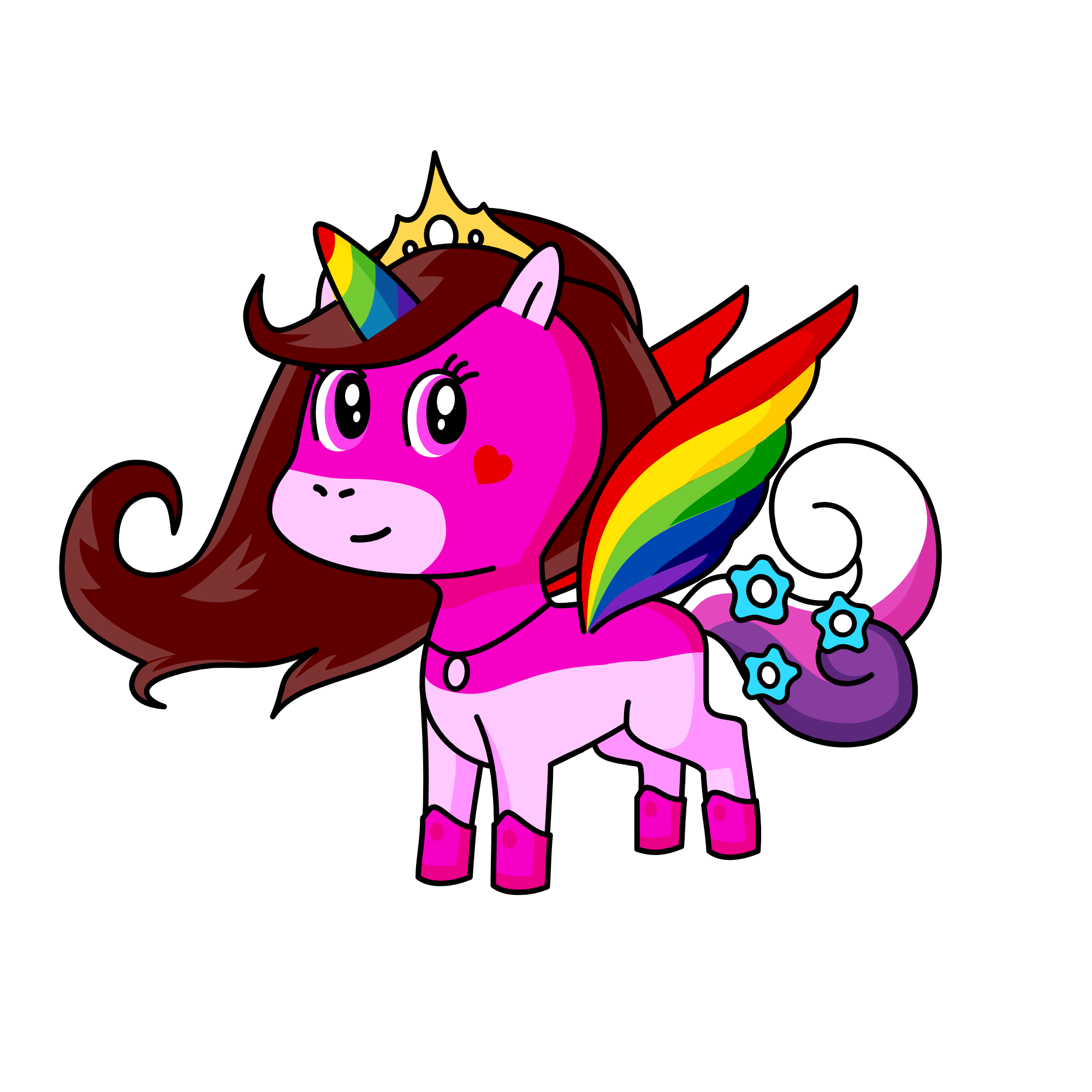 Rainbow fly, the unicorn