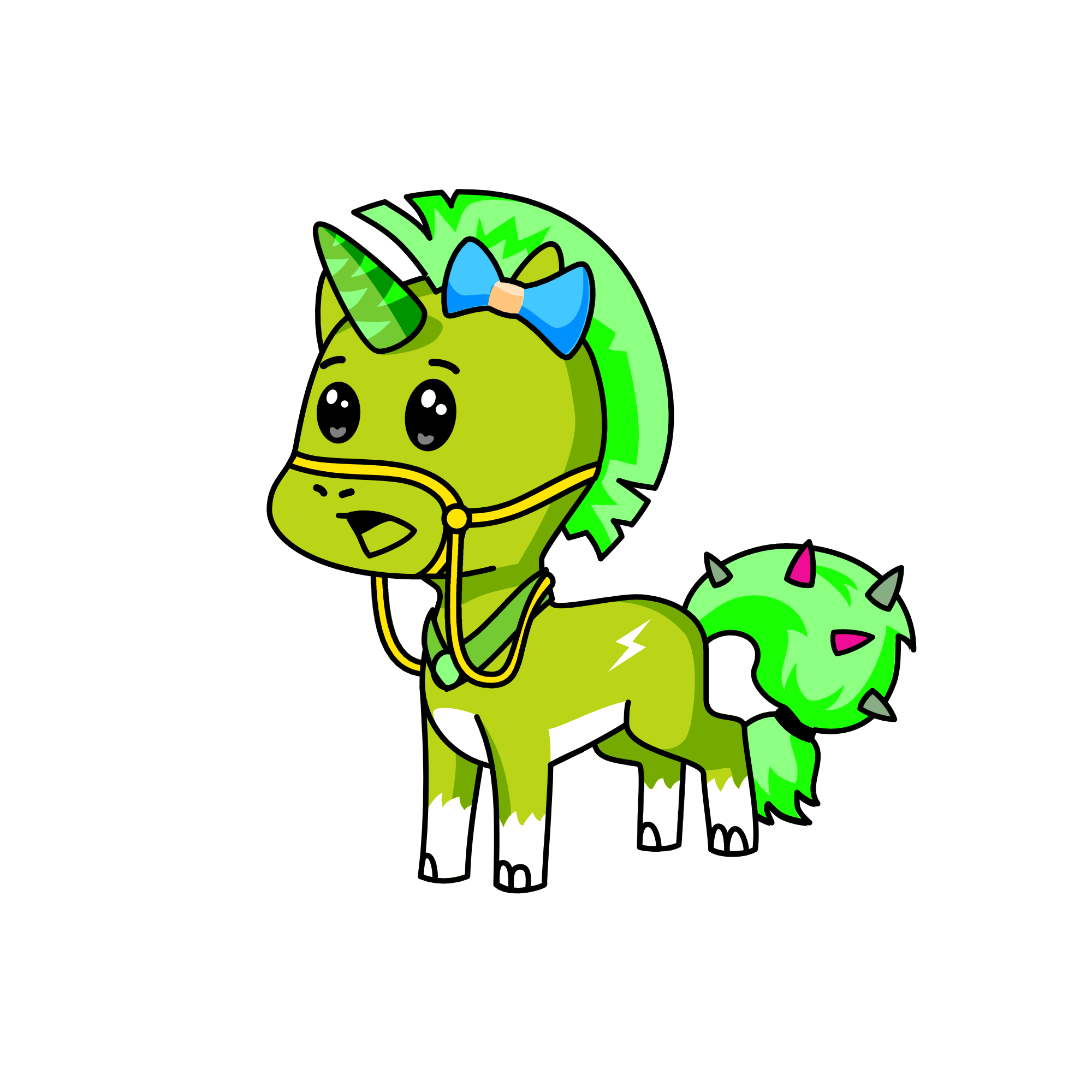 Green Pal, the unicorn