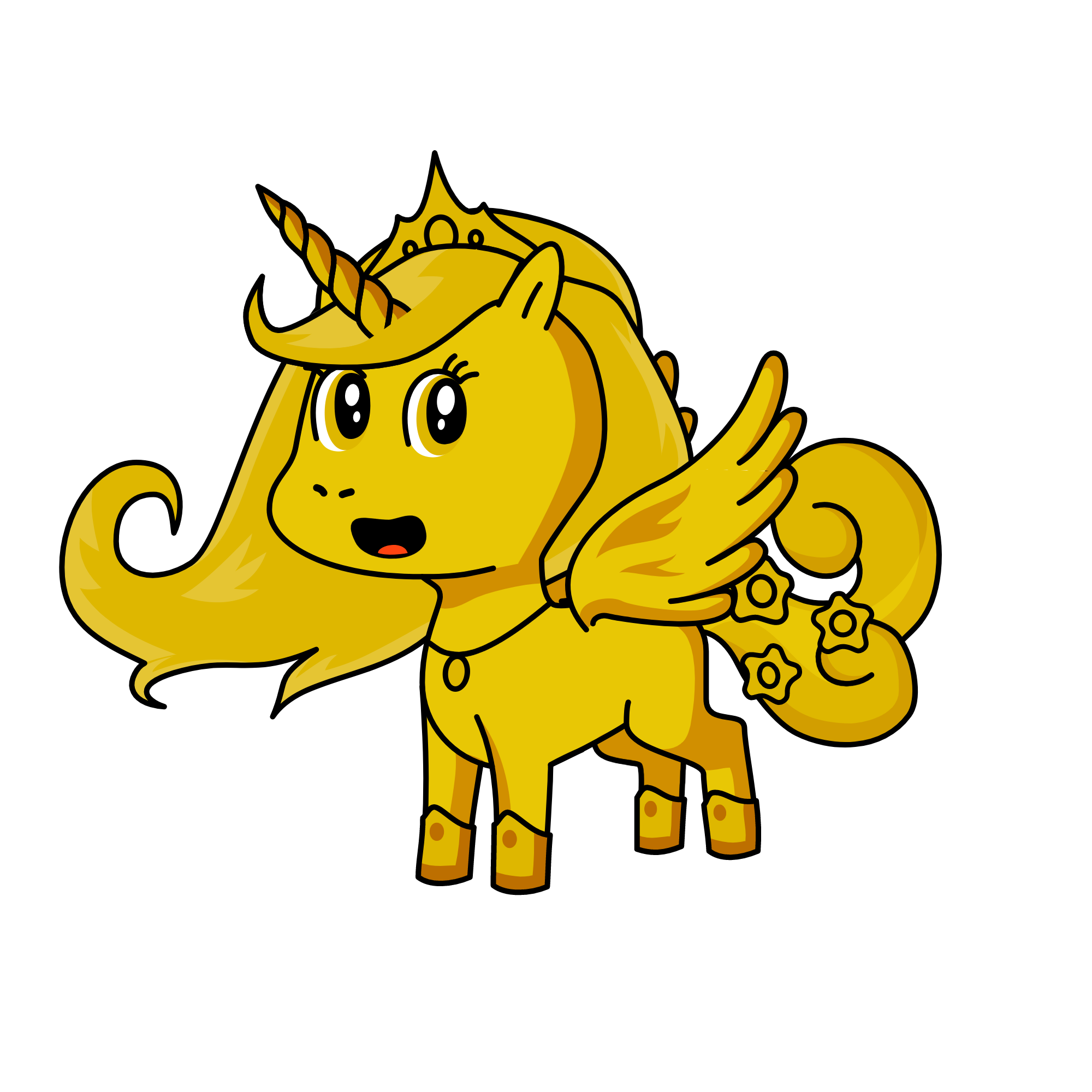 Pure gold, the unicorn
