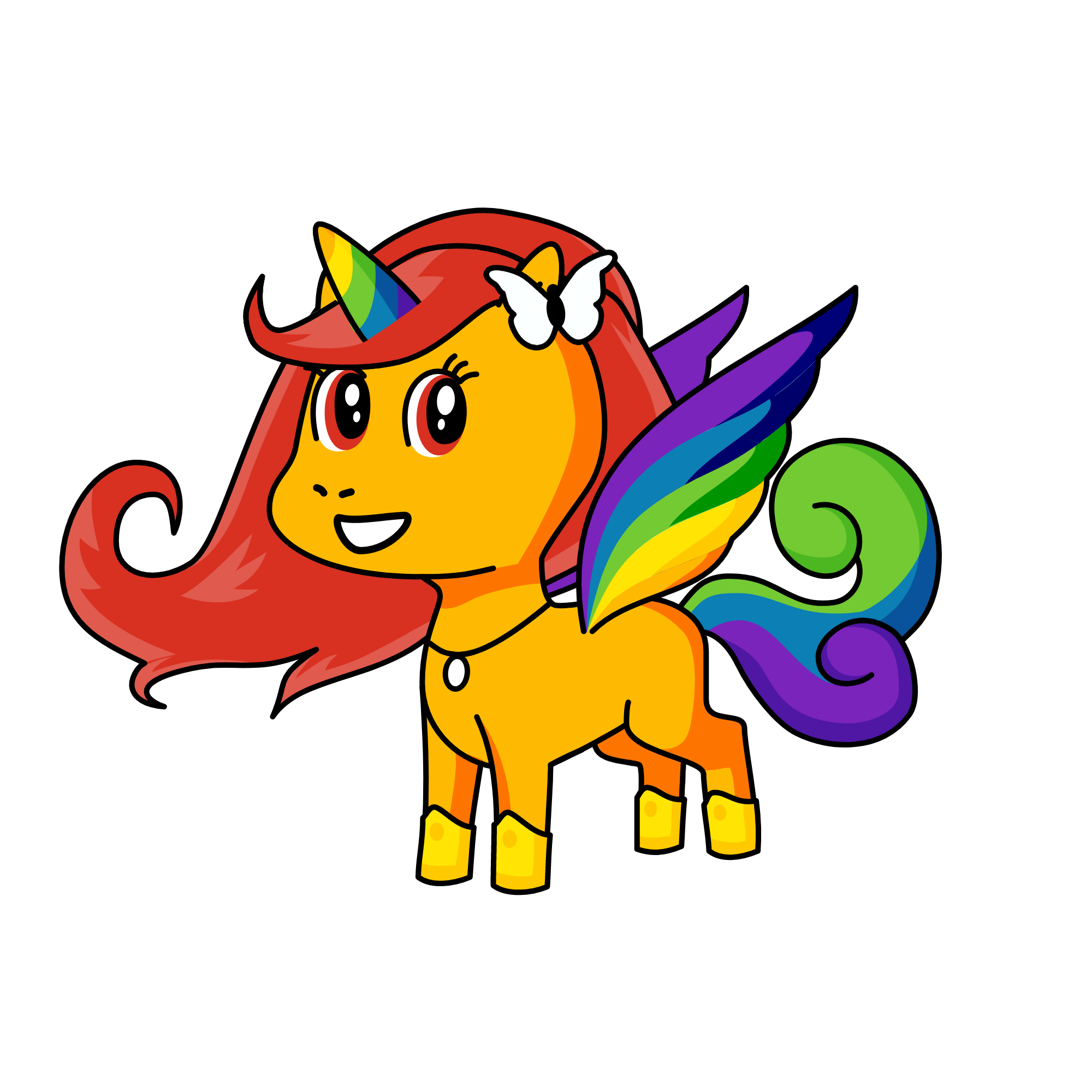 Rainbow, the unicorn
