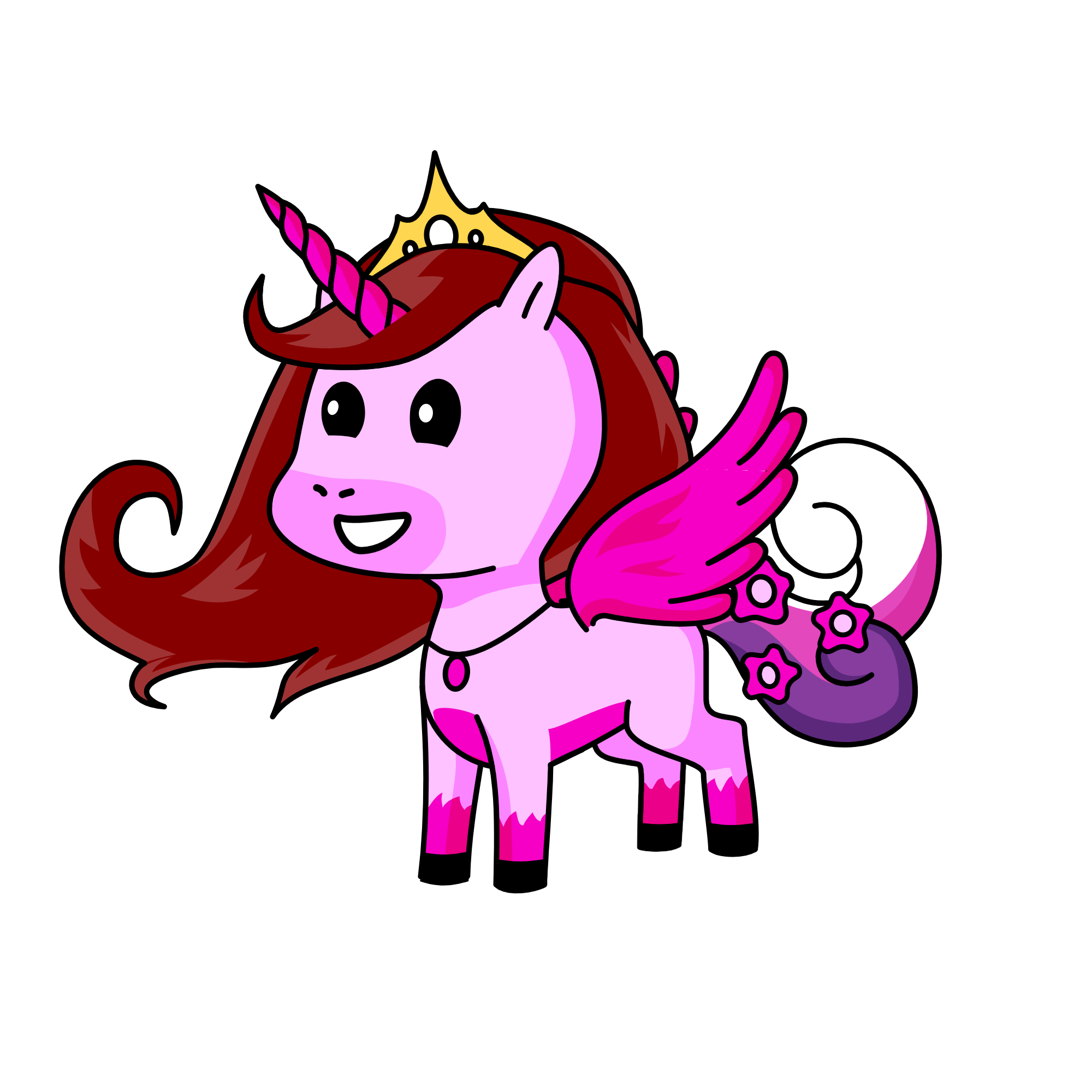 Queen of Pink's, the unicorn