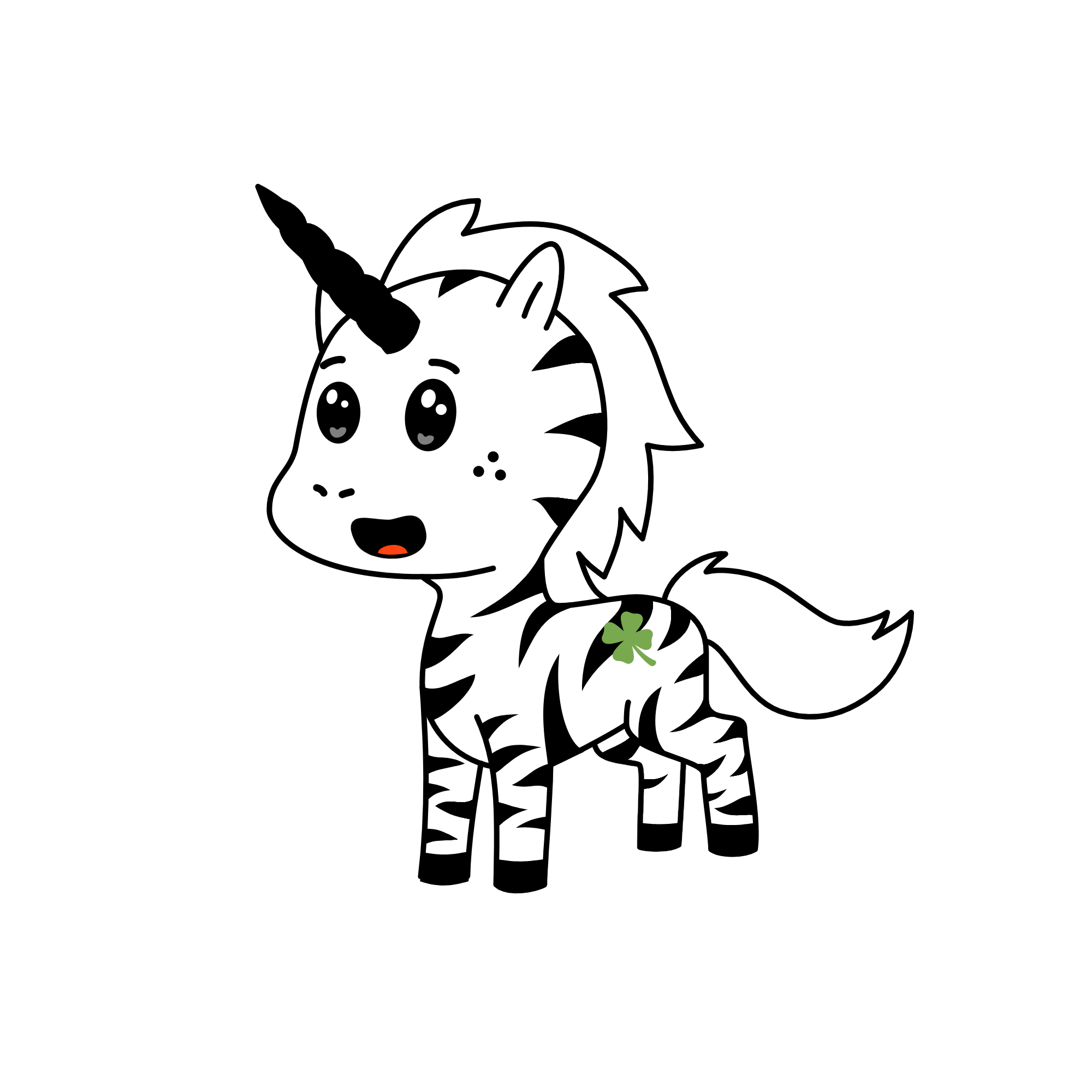 Zebra-Corn, the unicorn