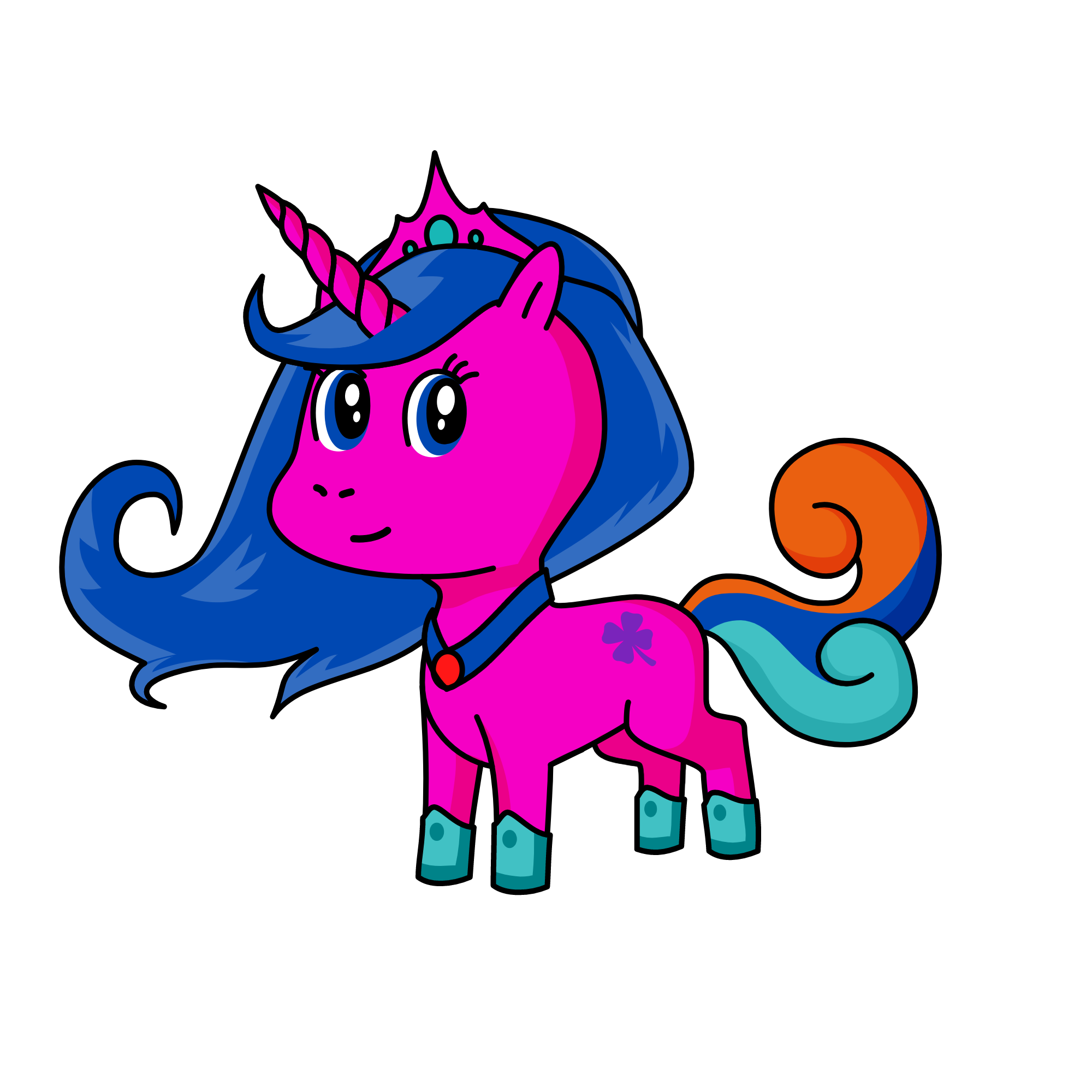 rainbow unicorn, the unicorn