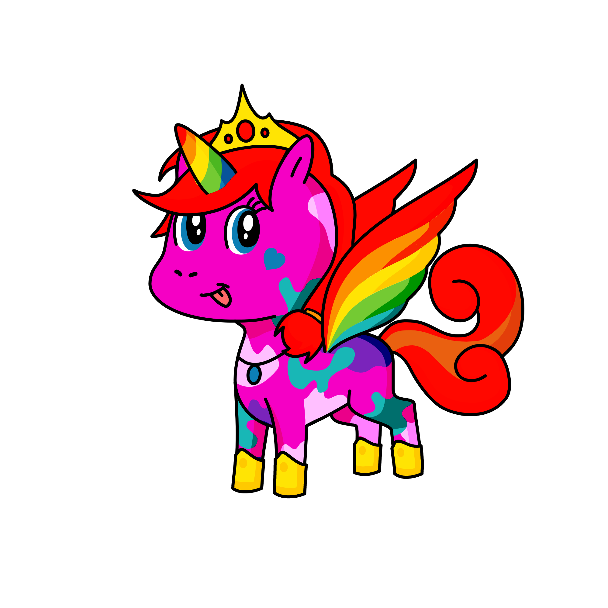 Queen of colors!!!!!!, the unicorn