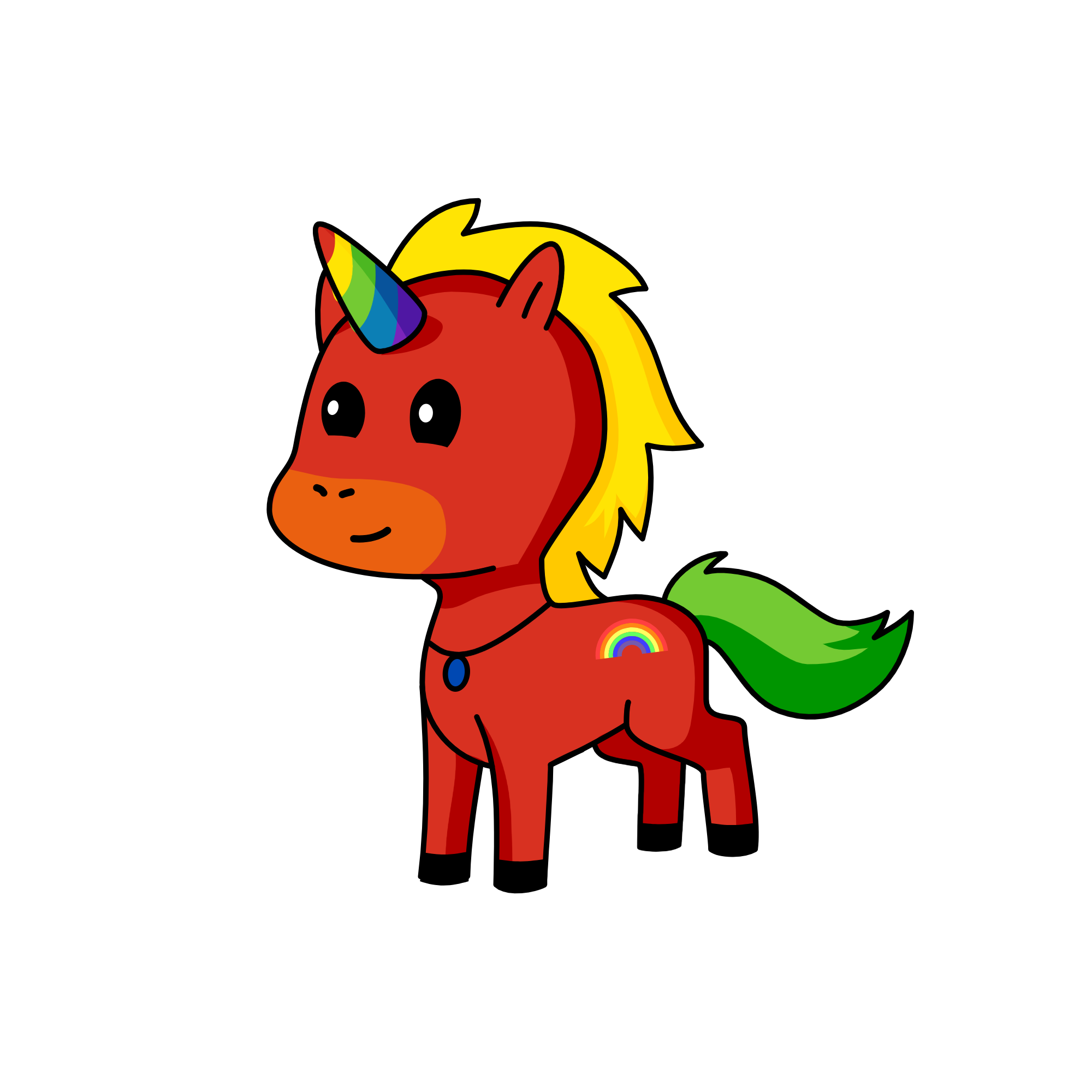 Rainbow corn, the unicorn
