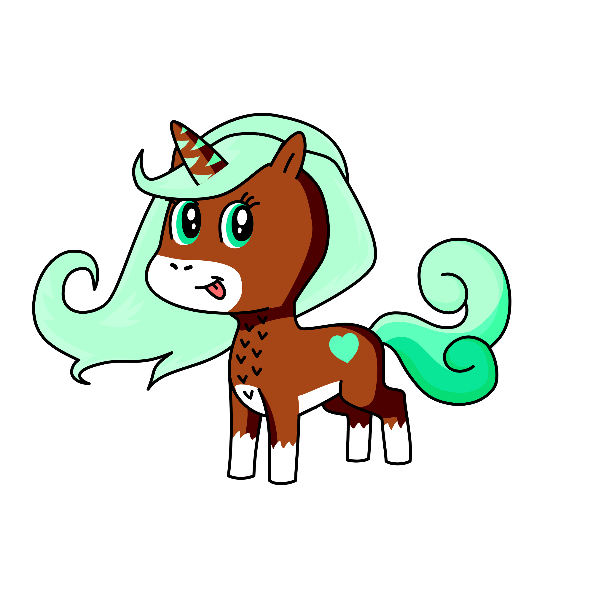 Minty, the unicorn