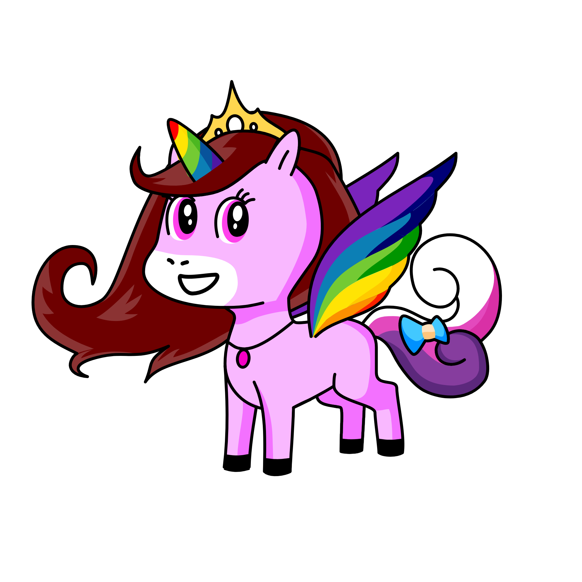 Rainbow fairy , the unicorn