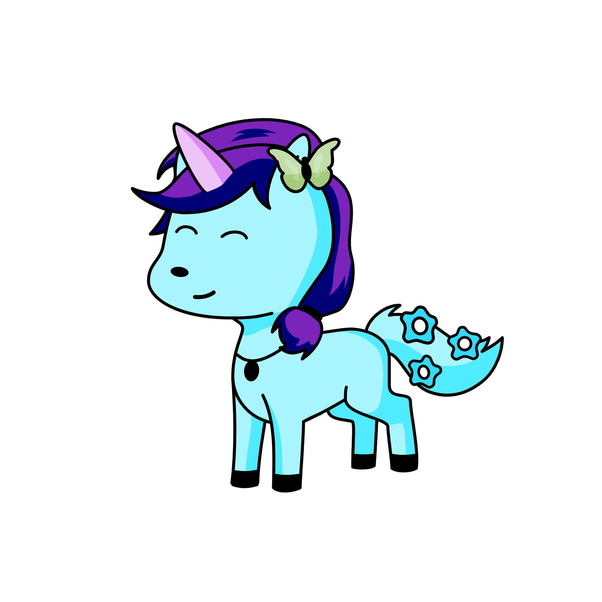 blueberry, the unicorn