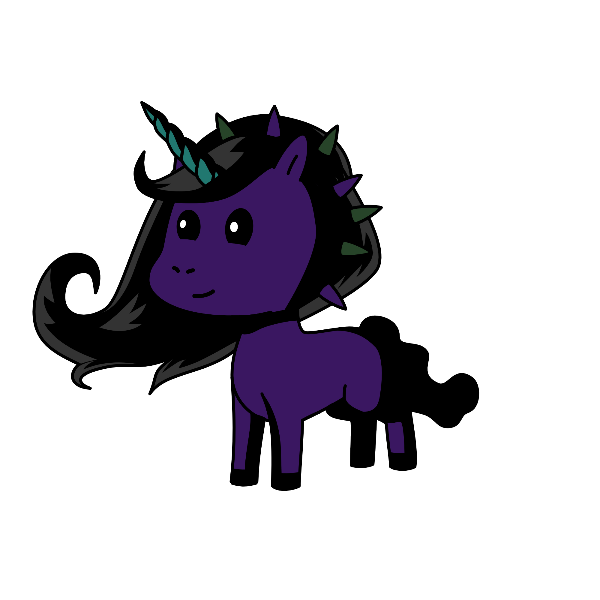 luna dark nightblack , the unicorn