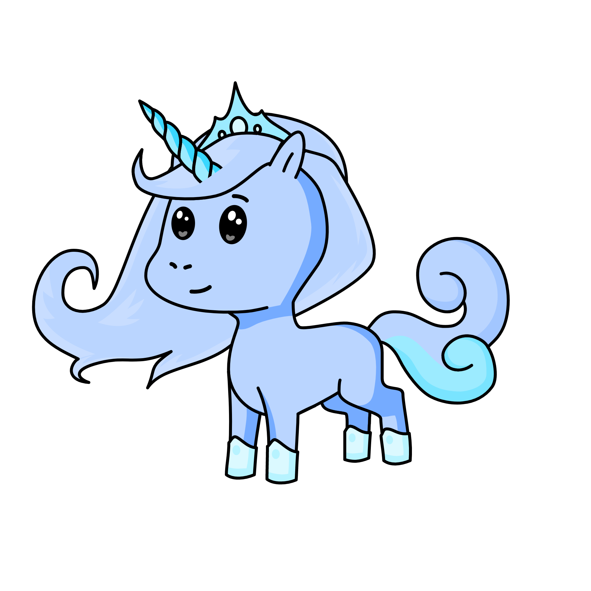 sky blueblue, the unicorn