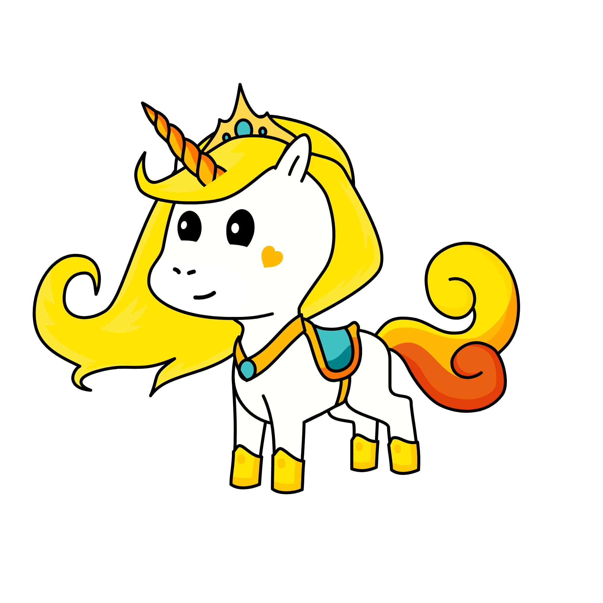 Princess Gold, the unicorn