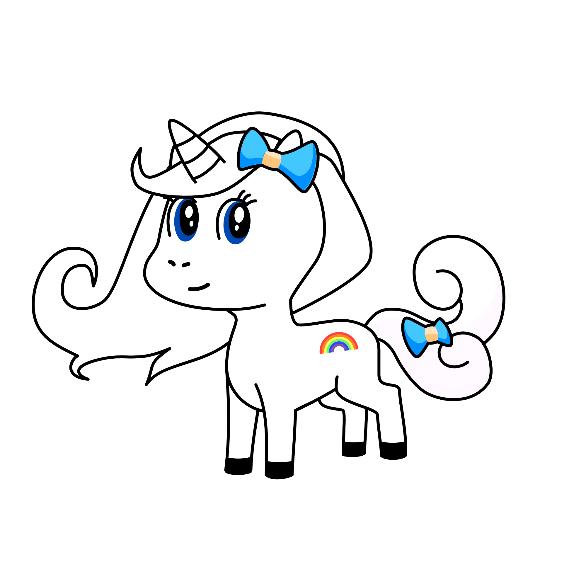 fluffy cloud, the unicorn