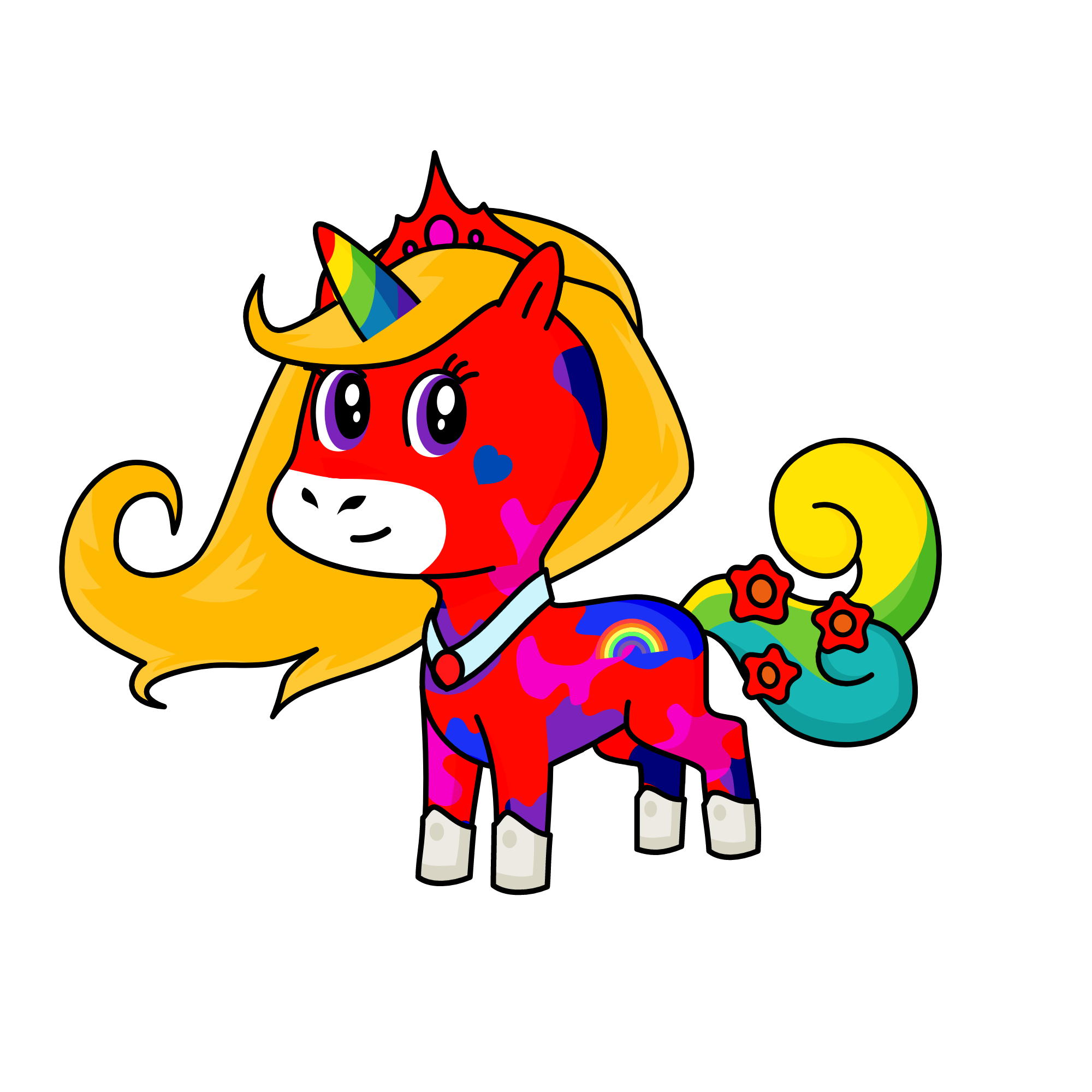 rainbow dash, the unicorn