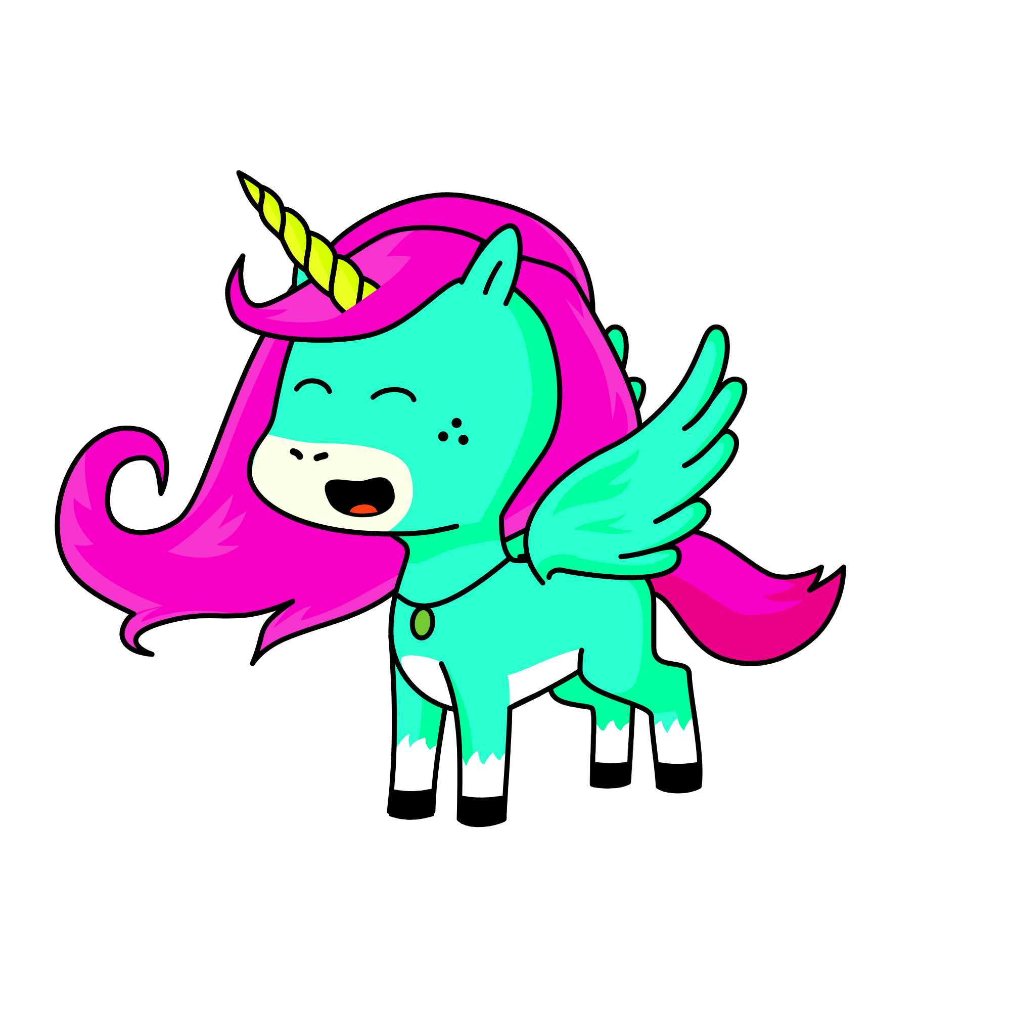 счастливый единорог, the unicorn
