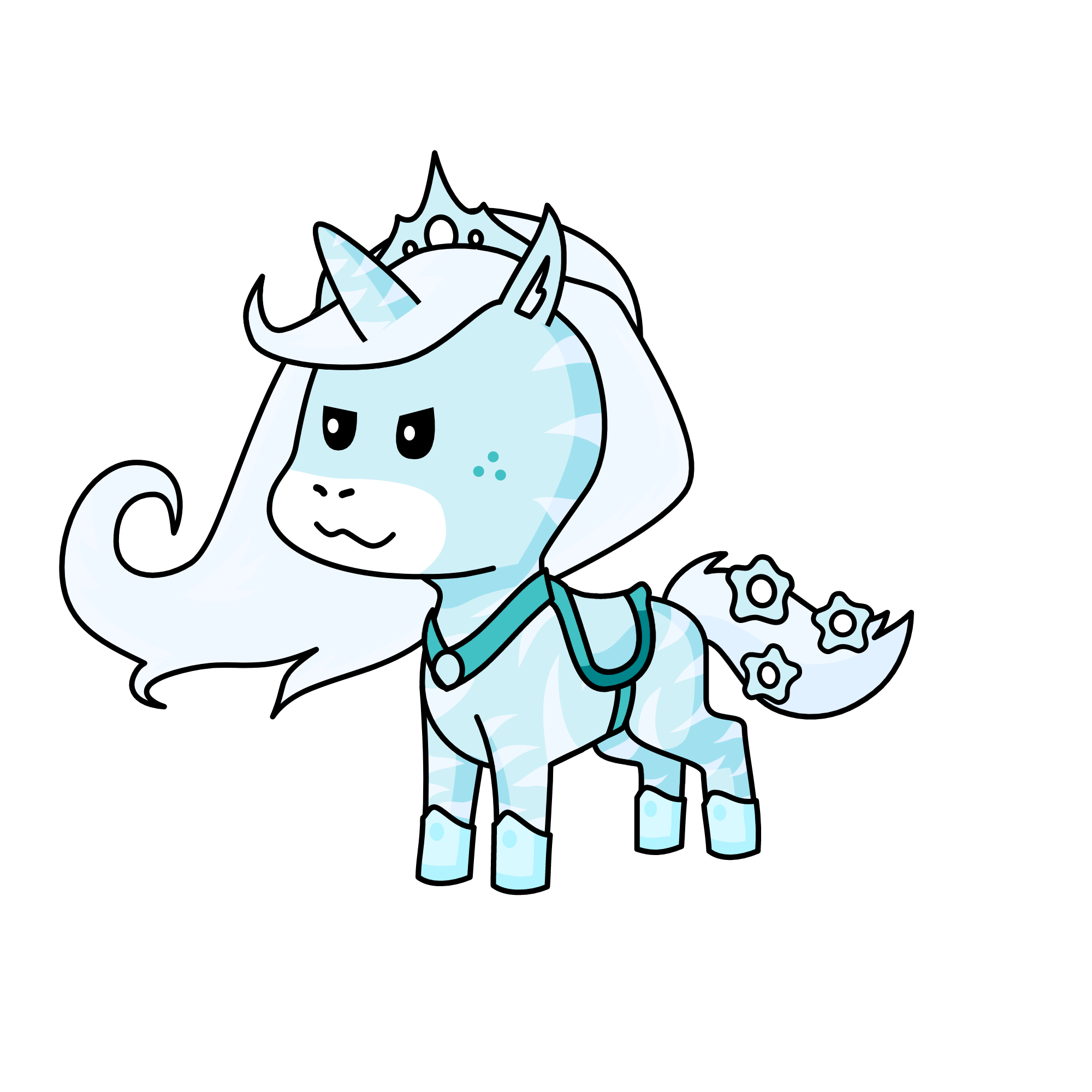 The Queen of snow, the unicorn