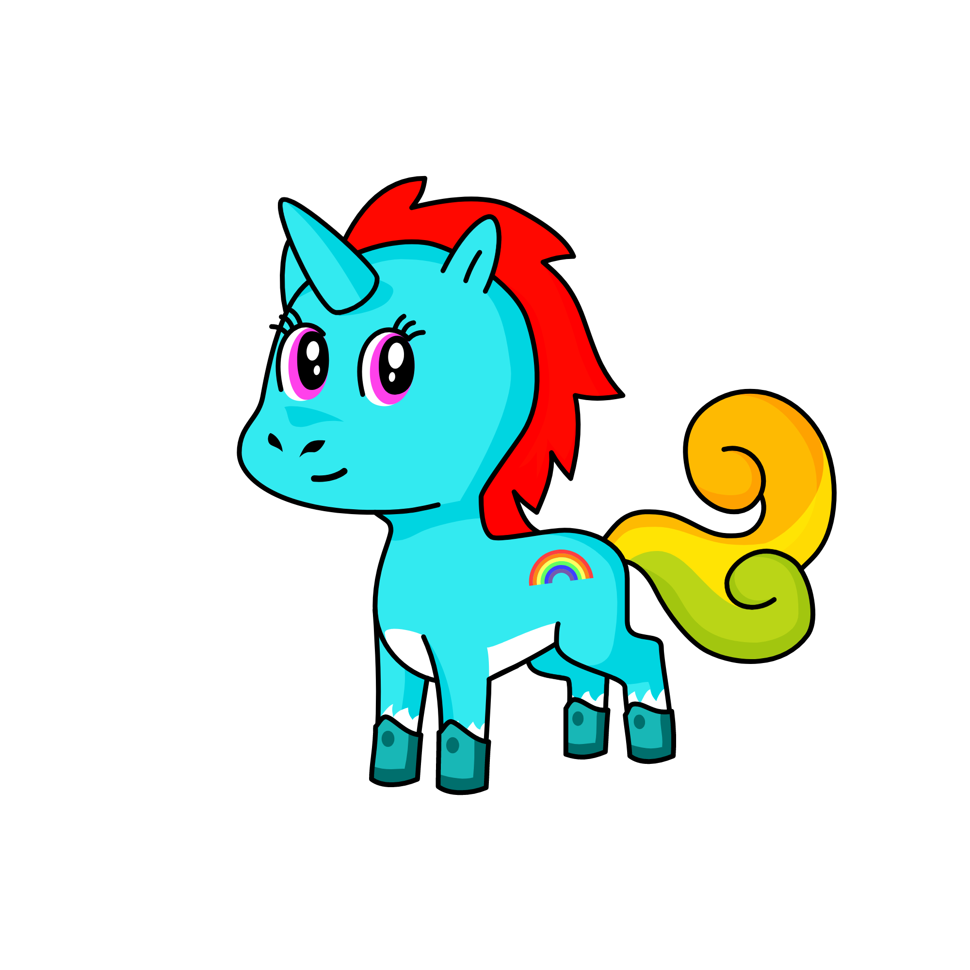 rainbow dash, the unicorn