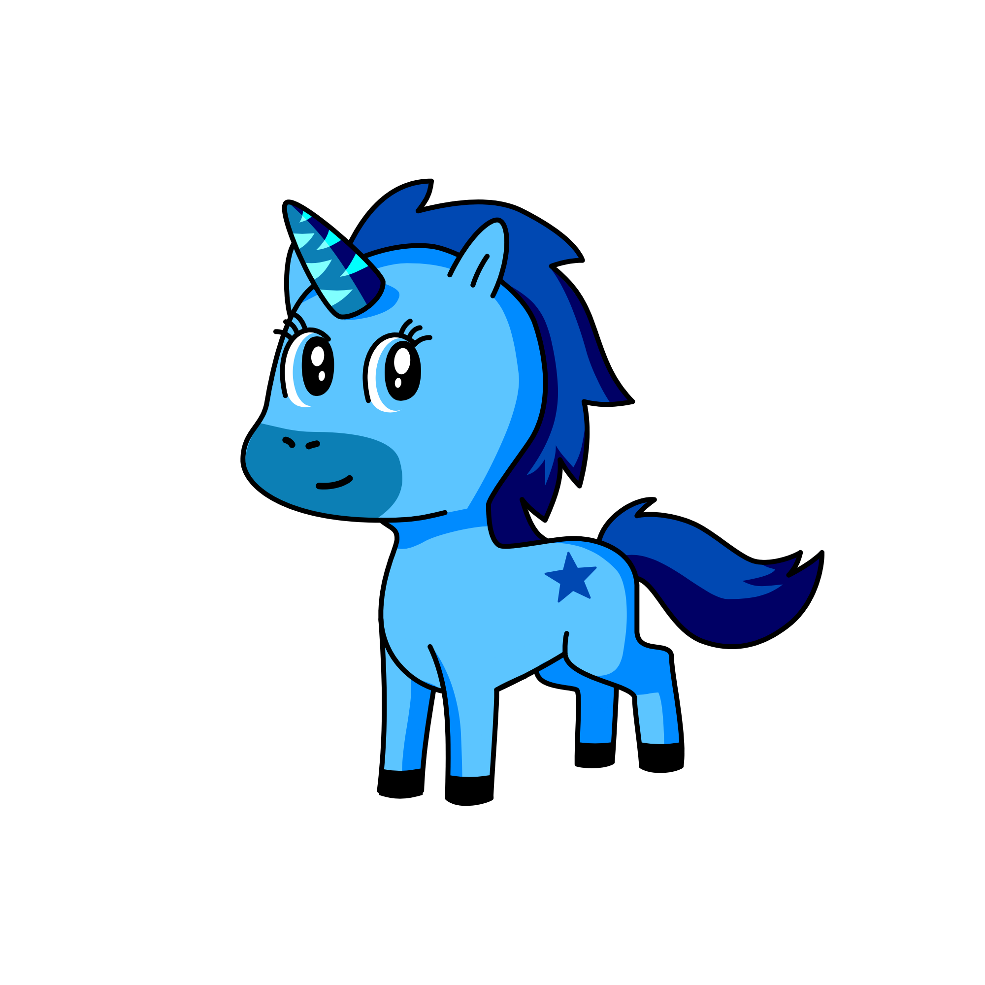 BlueBlue , the unicorn