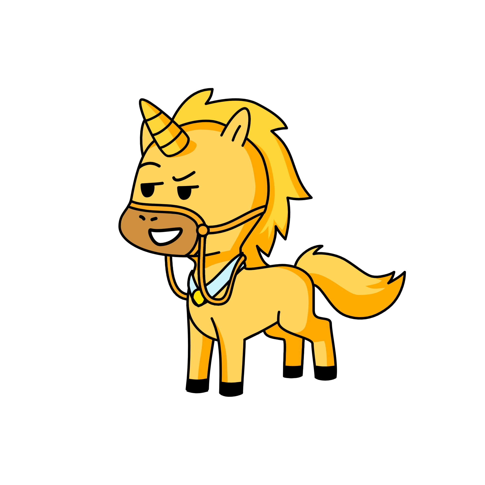 Donald Trump in all his glory, the unicorn
