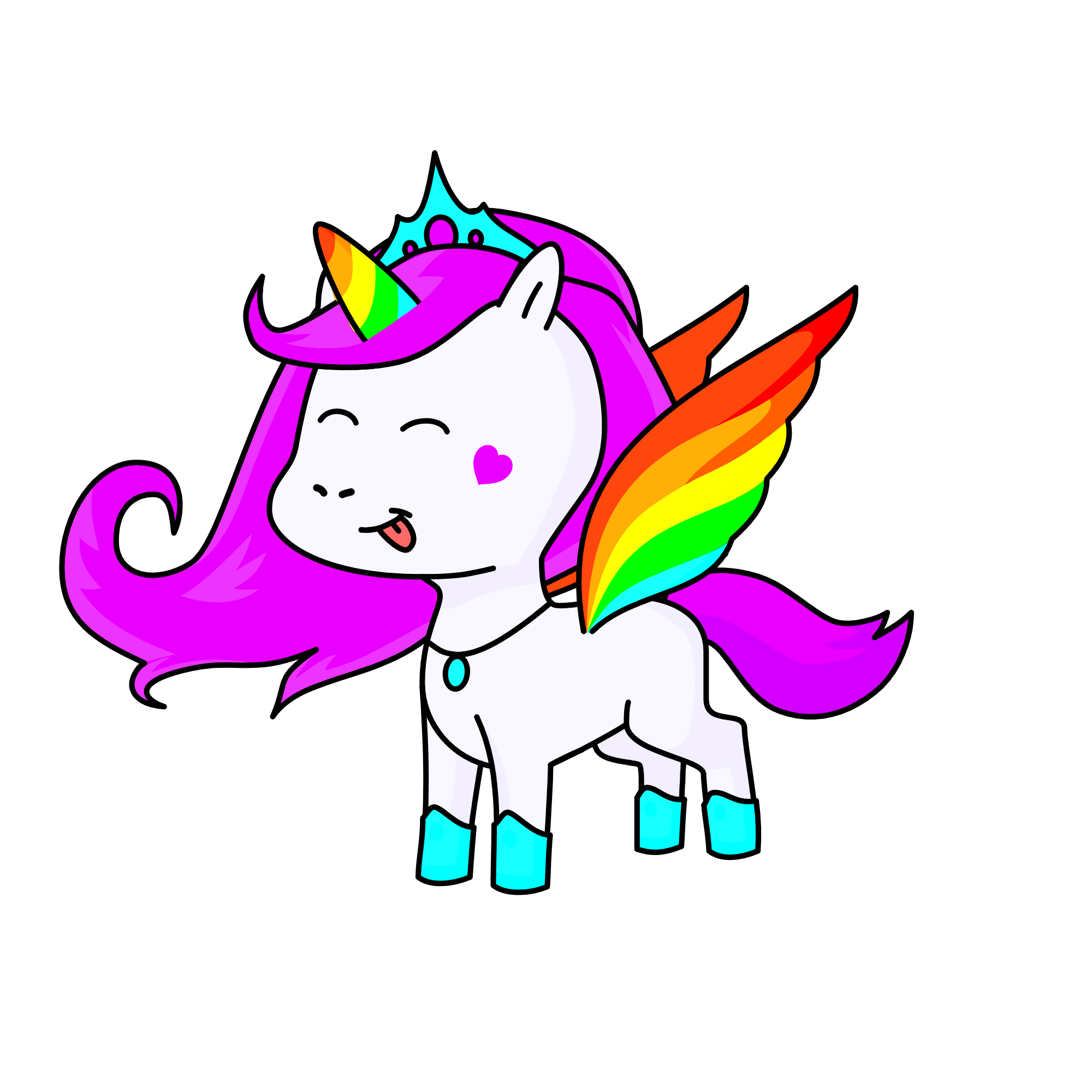 Rainbow, the unicorn