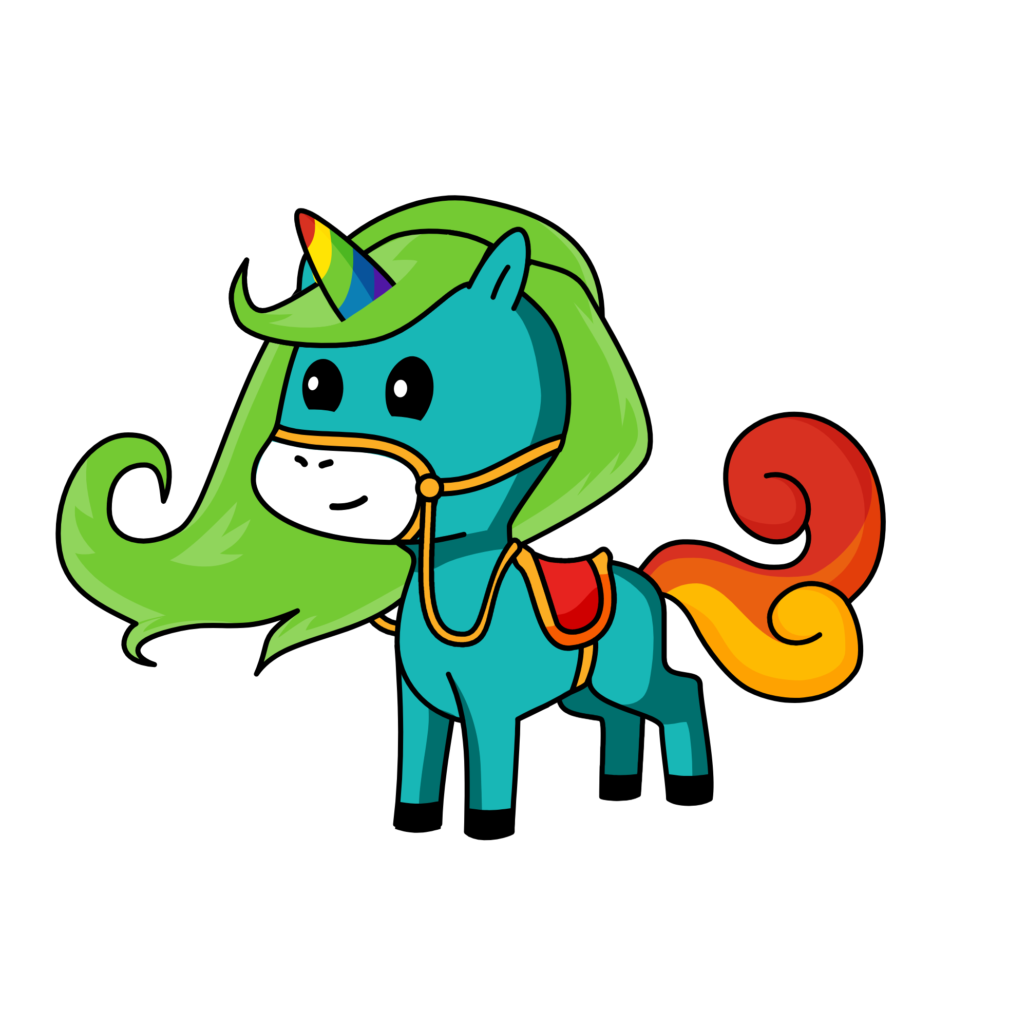 Rainbow, the unicorn