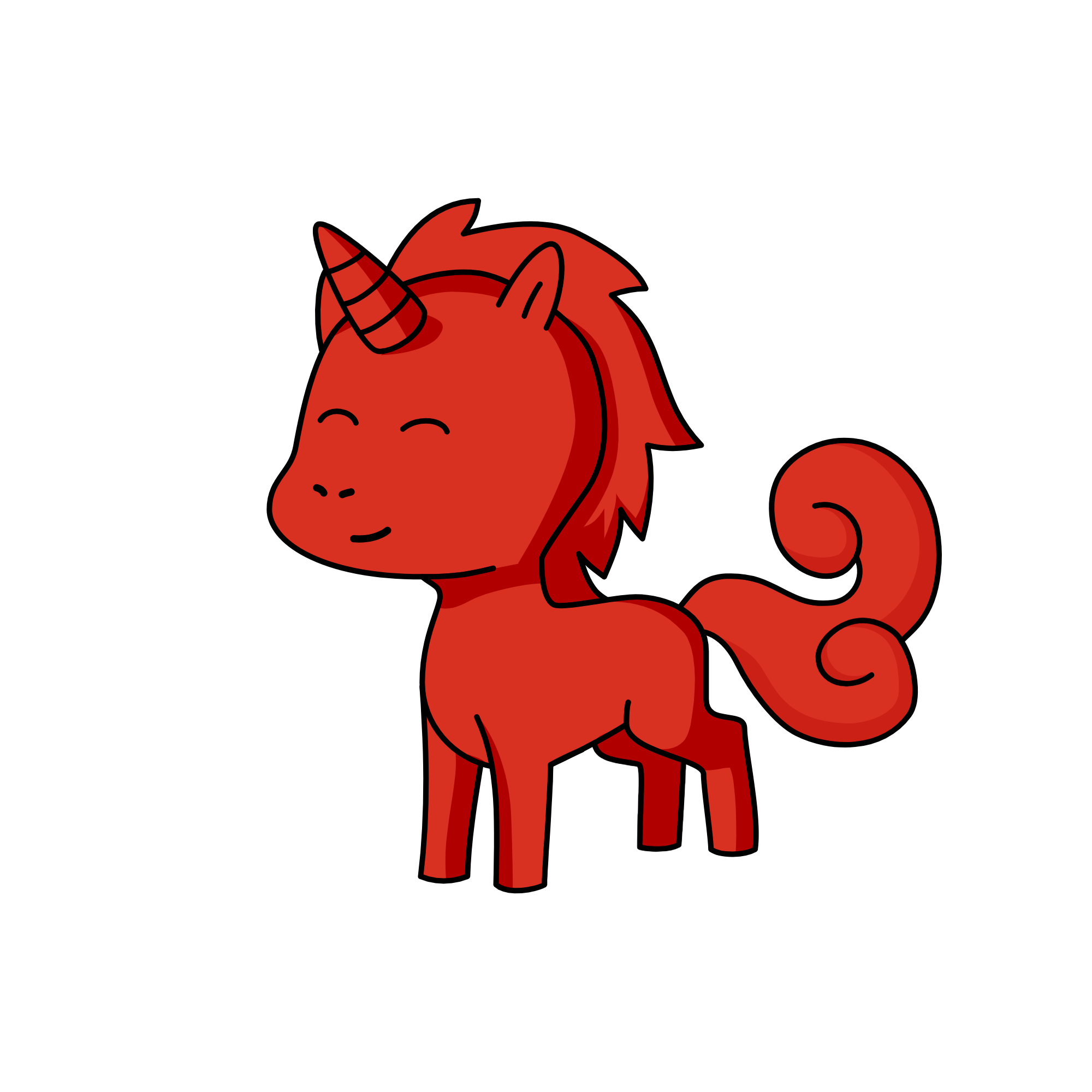 red, the unicorn