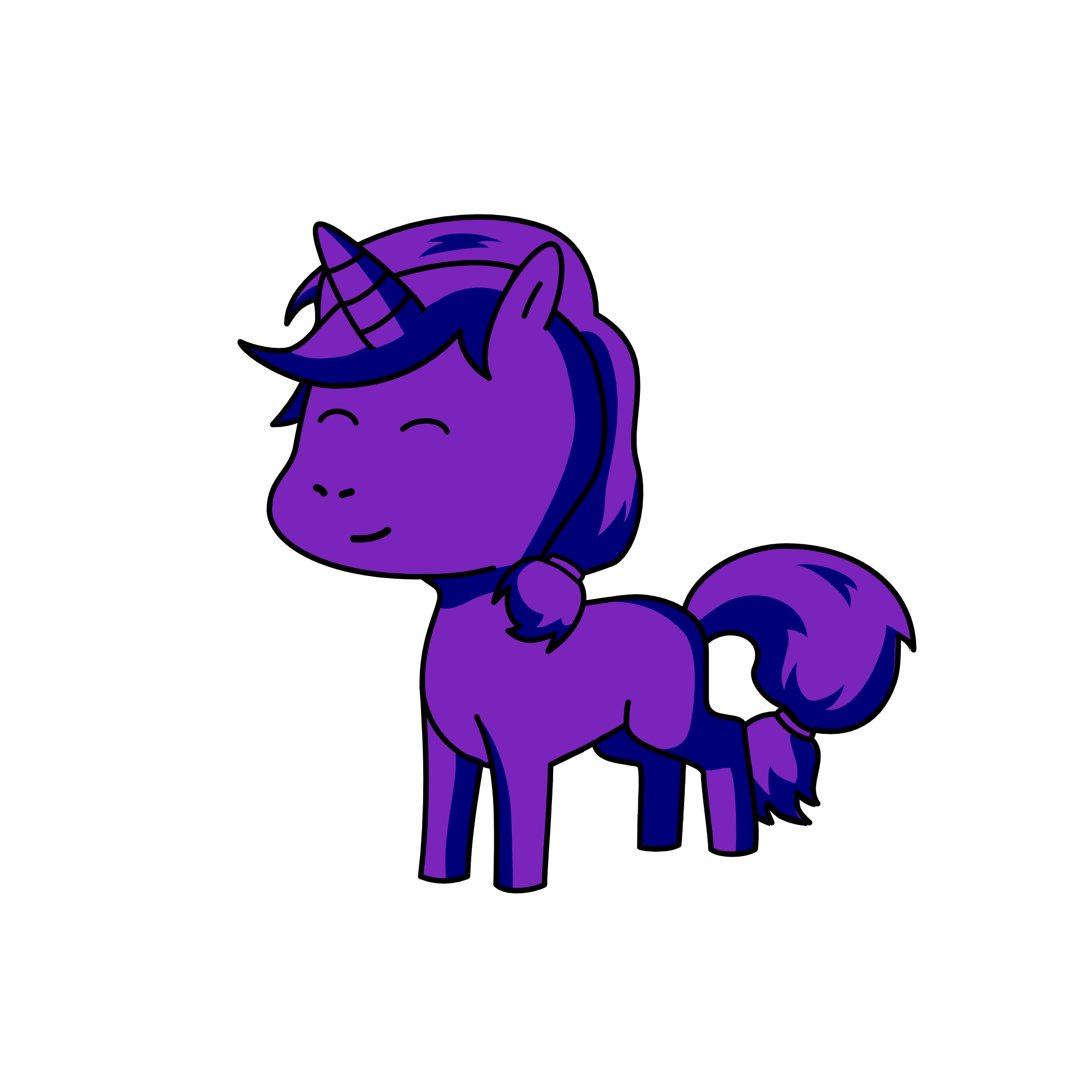 purple, the unicorn