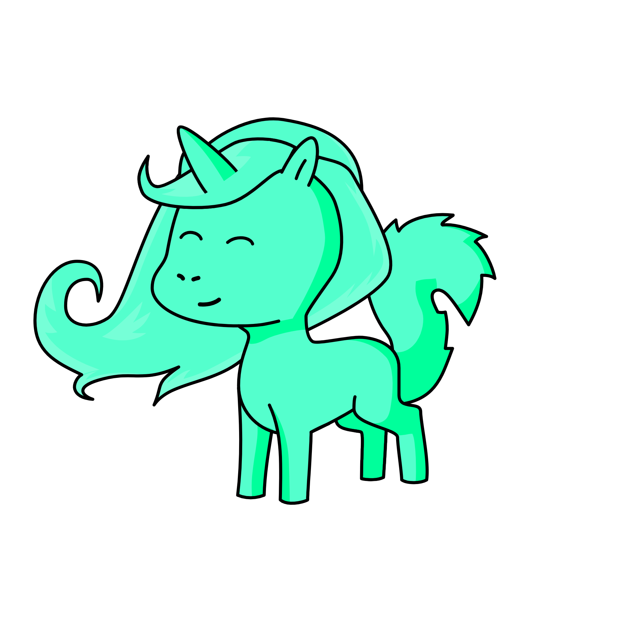 teal, the unicorn