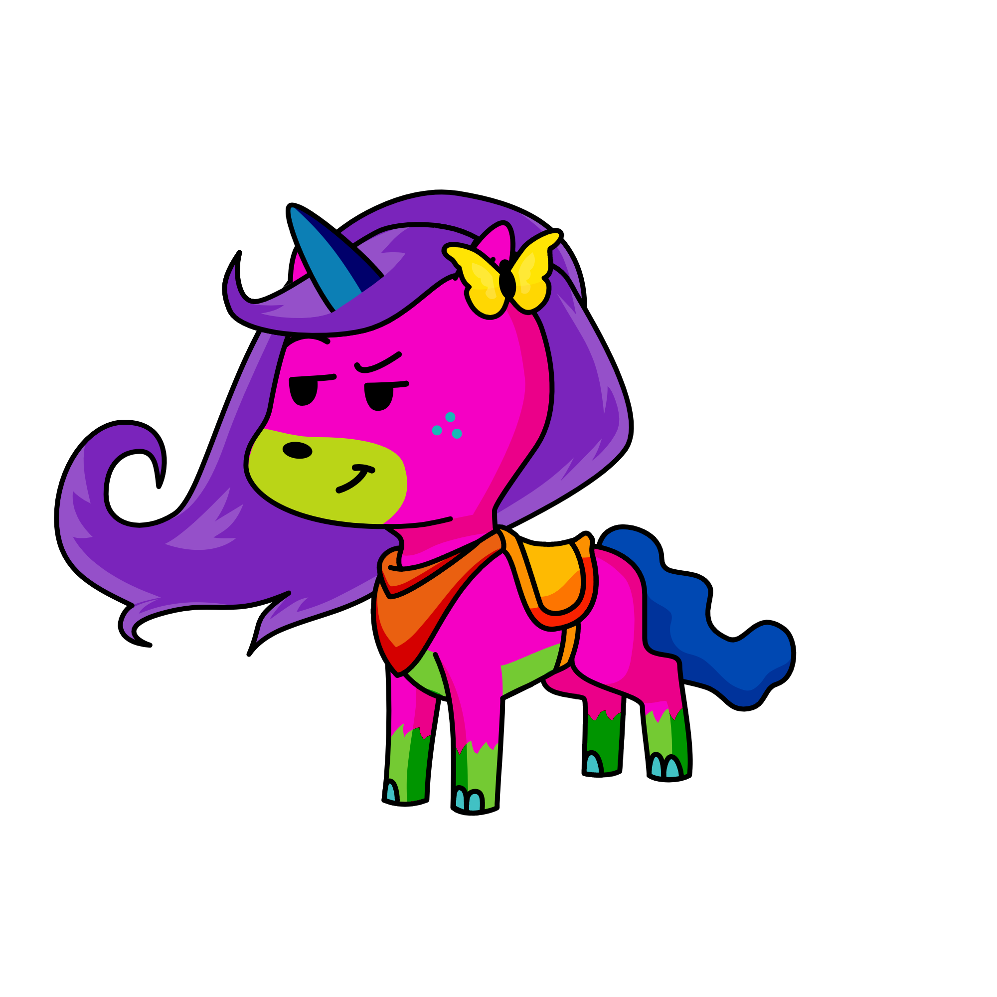 colorful, the unicorn