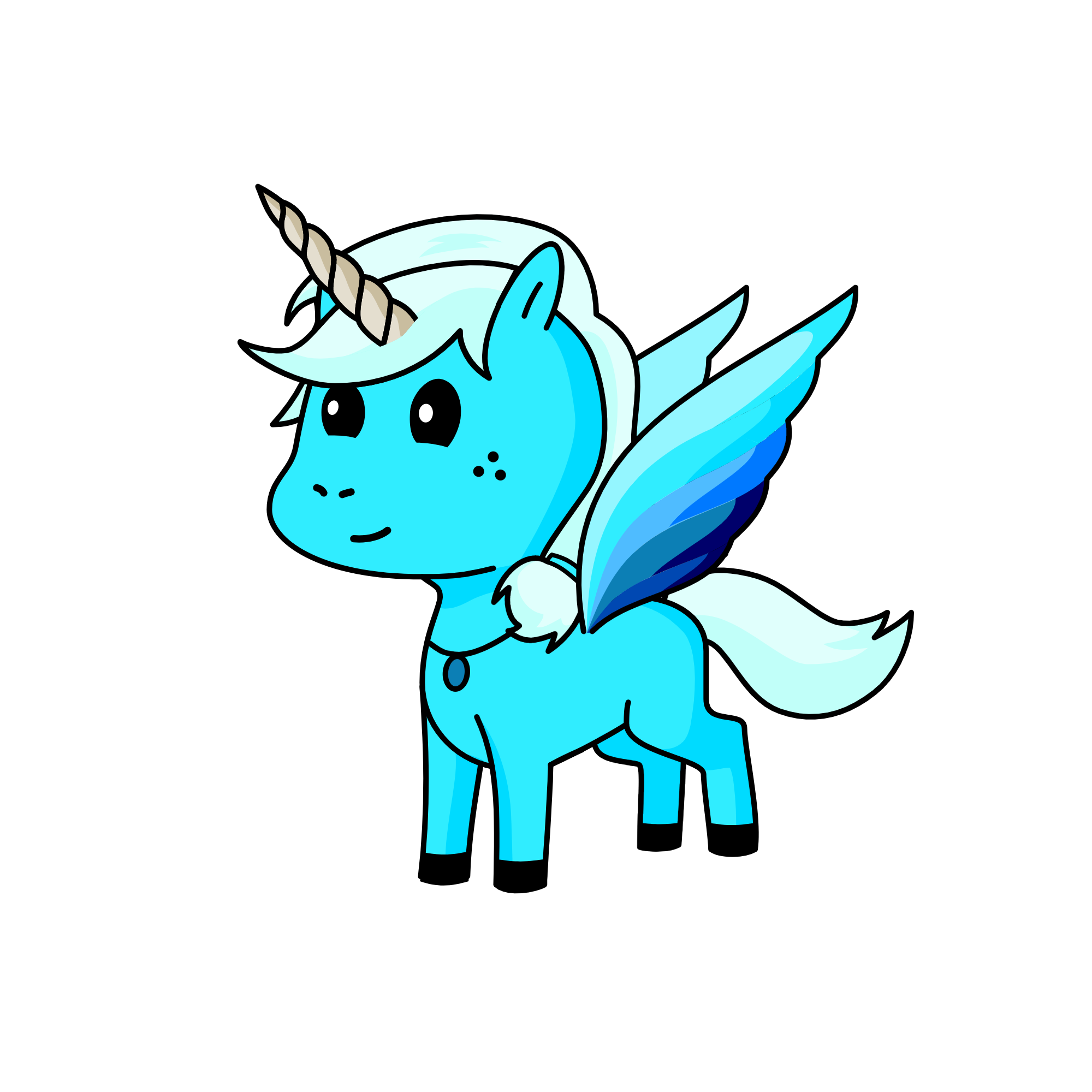 sister:elsa, the unicorn
