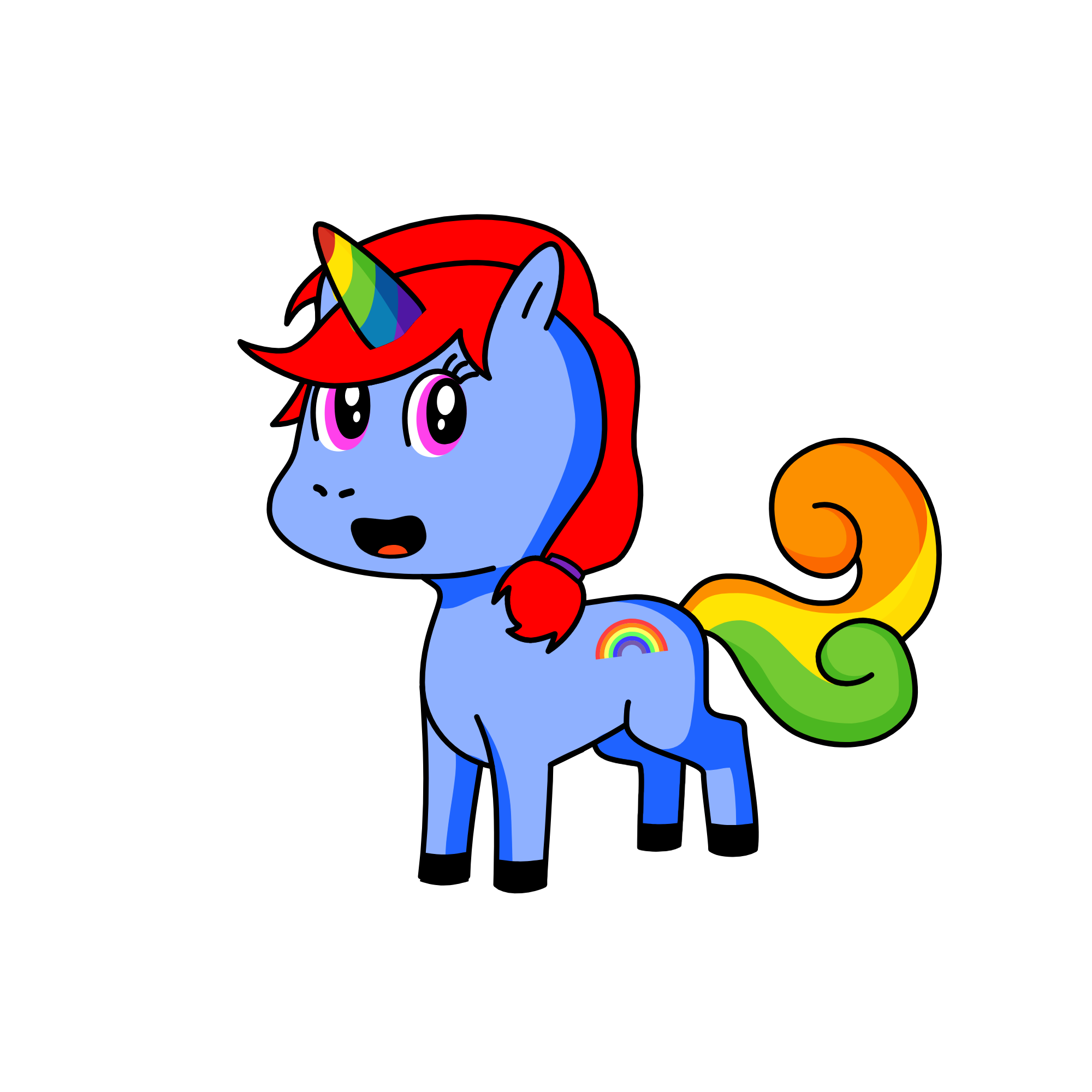 rainbow dash, the unicorn