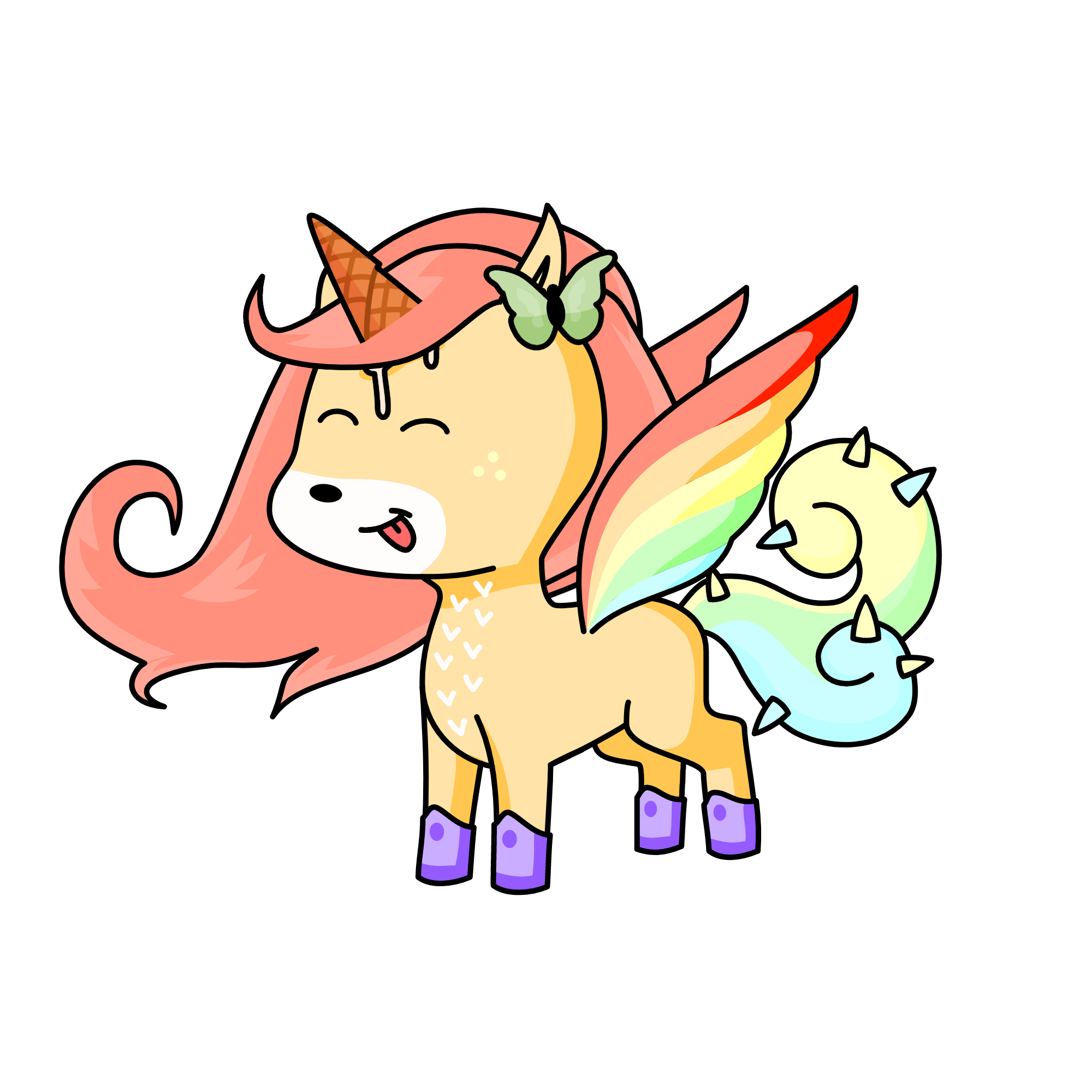 Pastel Rainbow, the unicorn