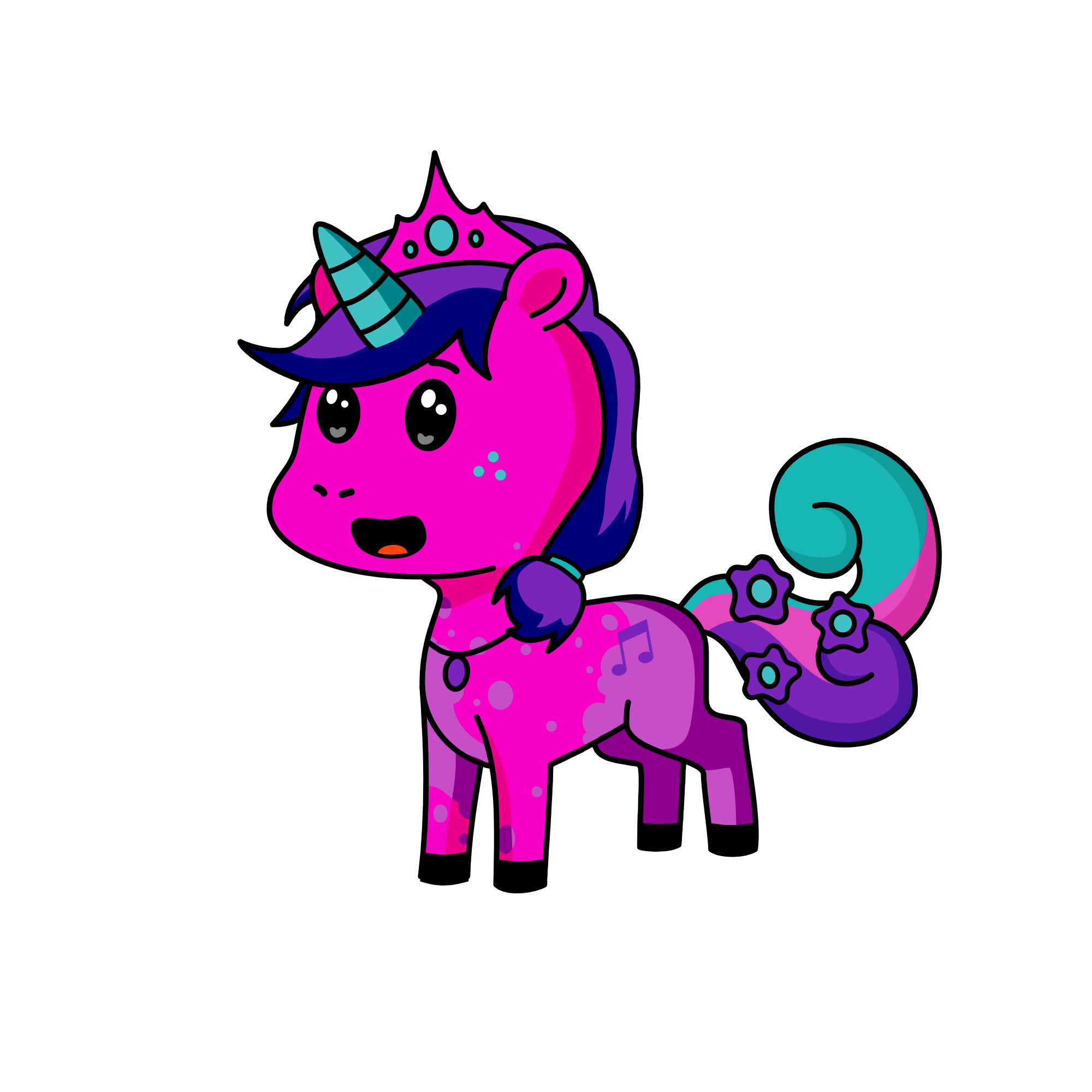 Violet, the unicorn