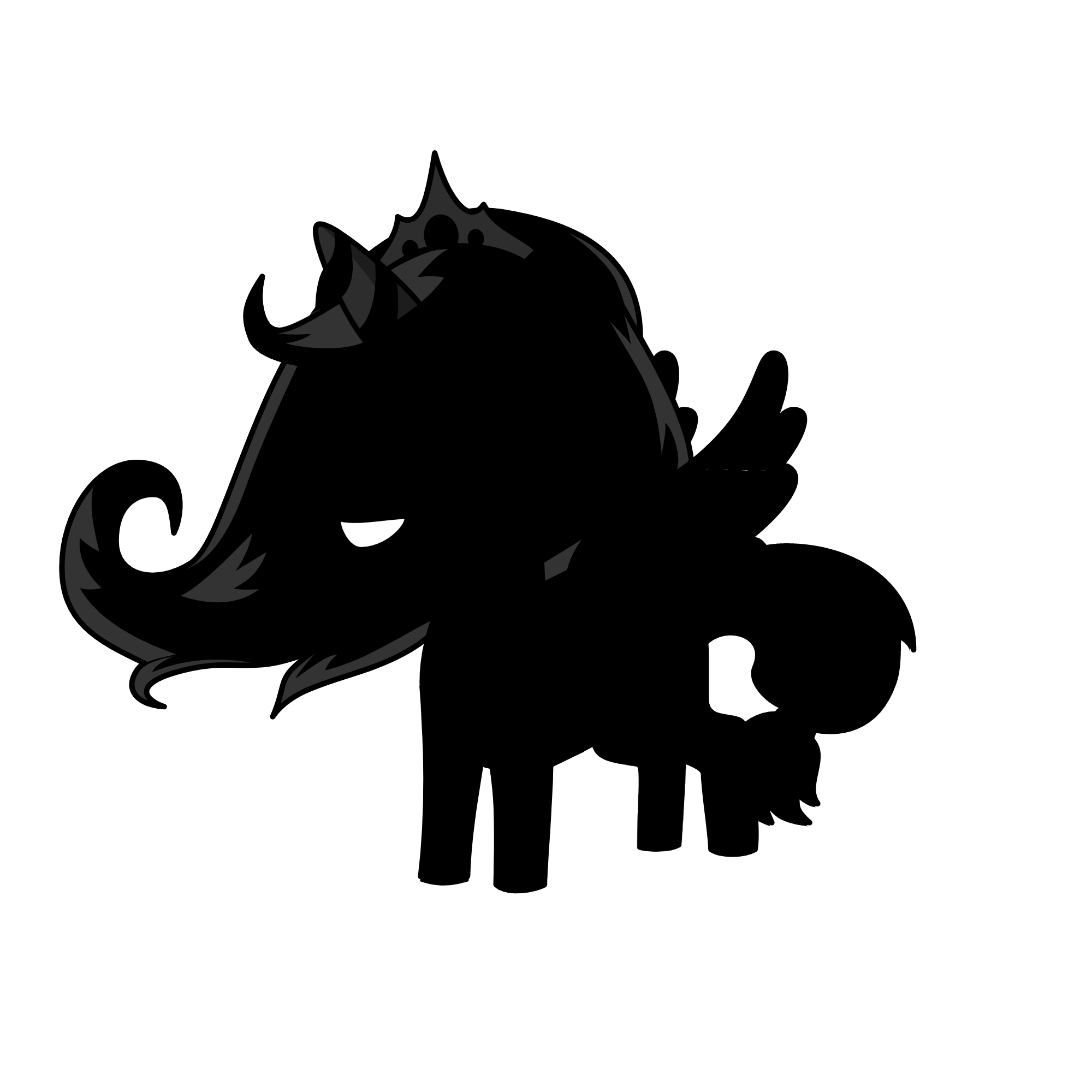 The abandoned evil princess black, the unicorn