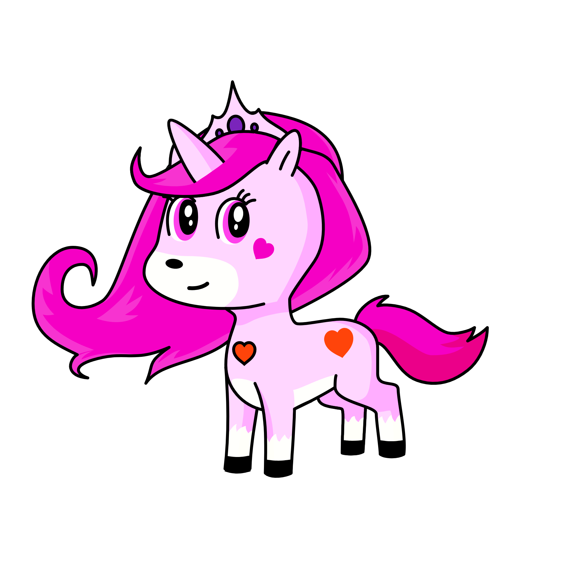 princess ❤ hearts , the unicorn
