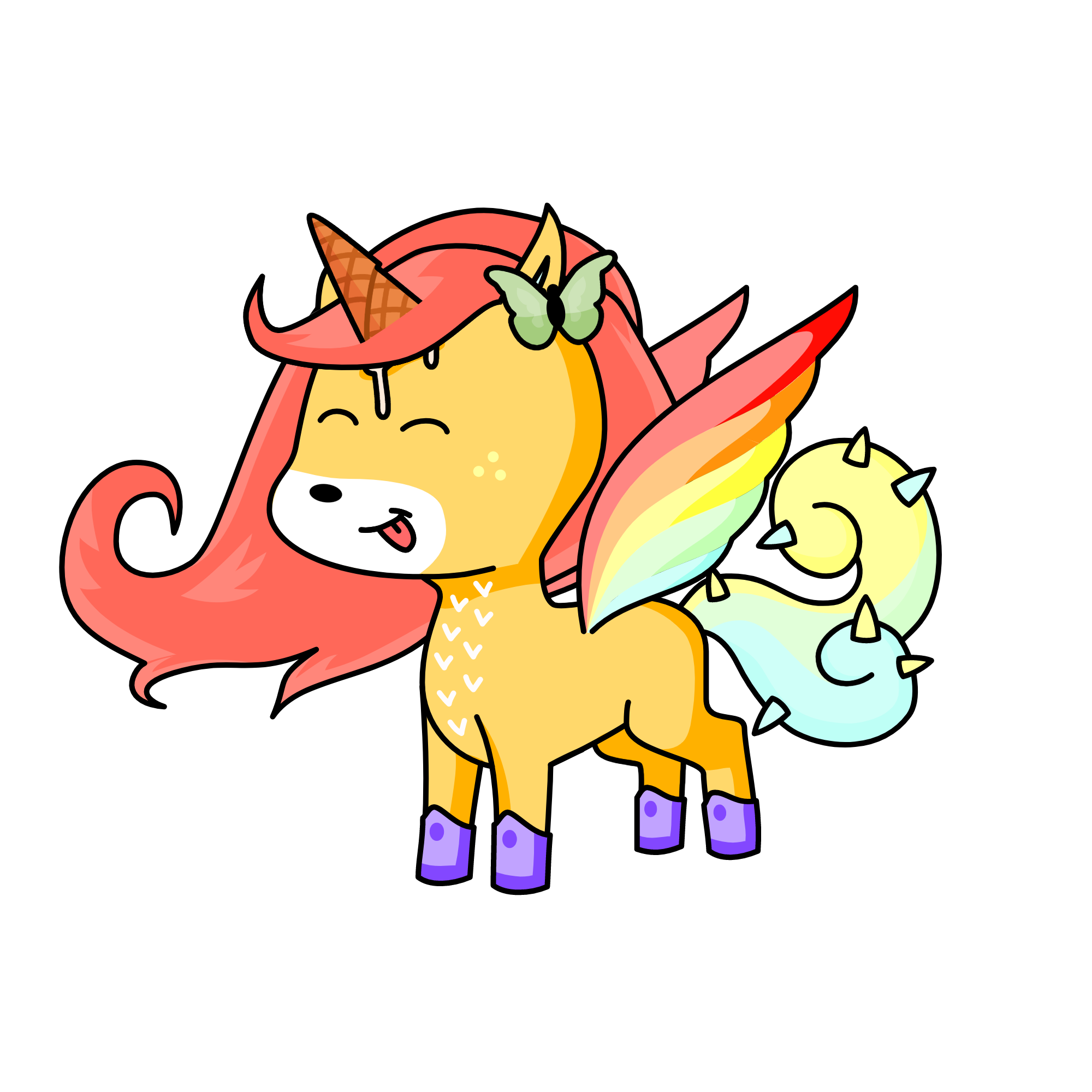 Pastel Rainbow, the unicorn