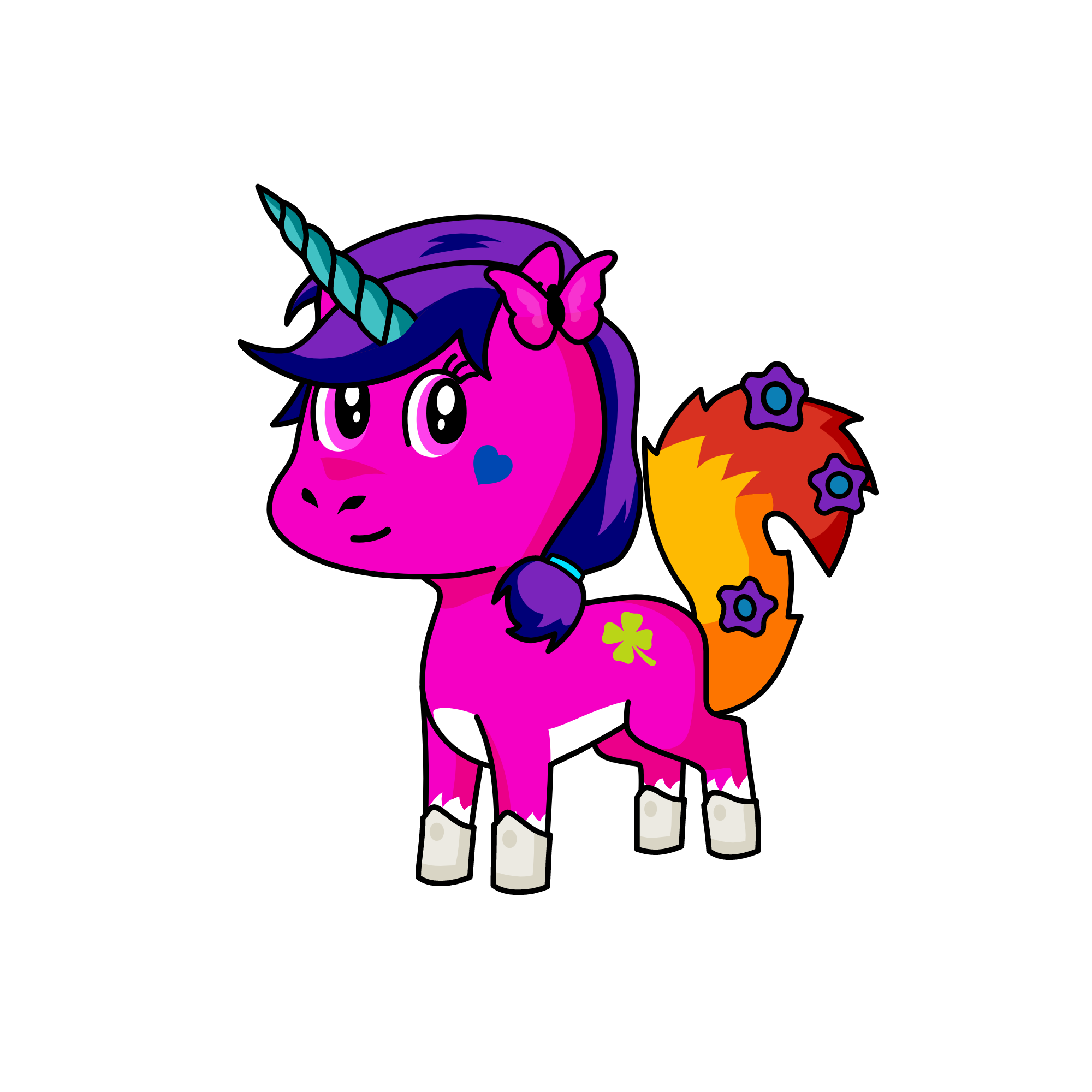 Full moon, the unicorn