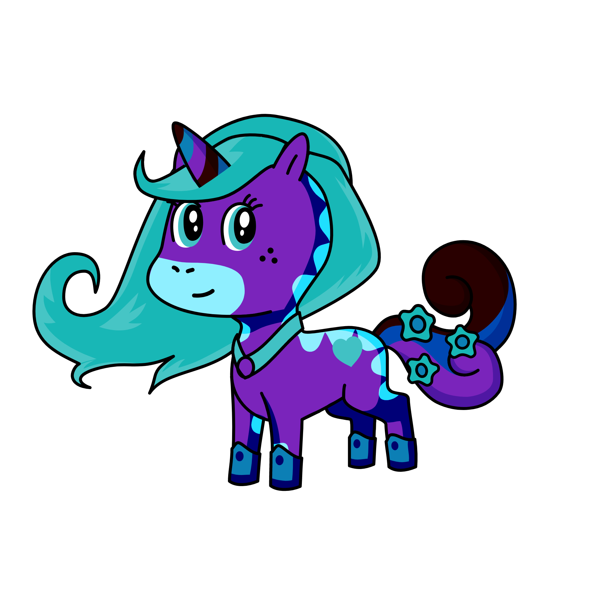 snowy , the unicorn