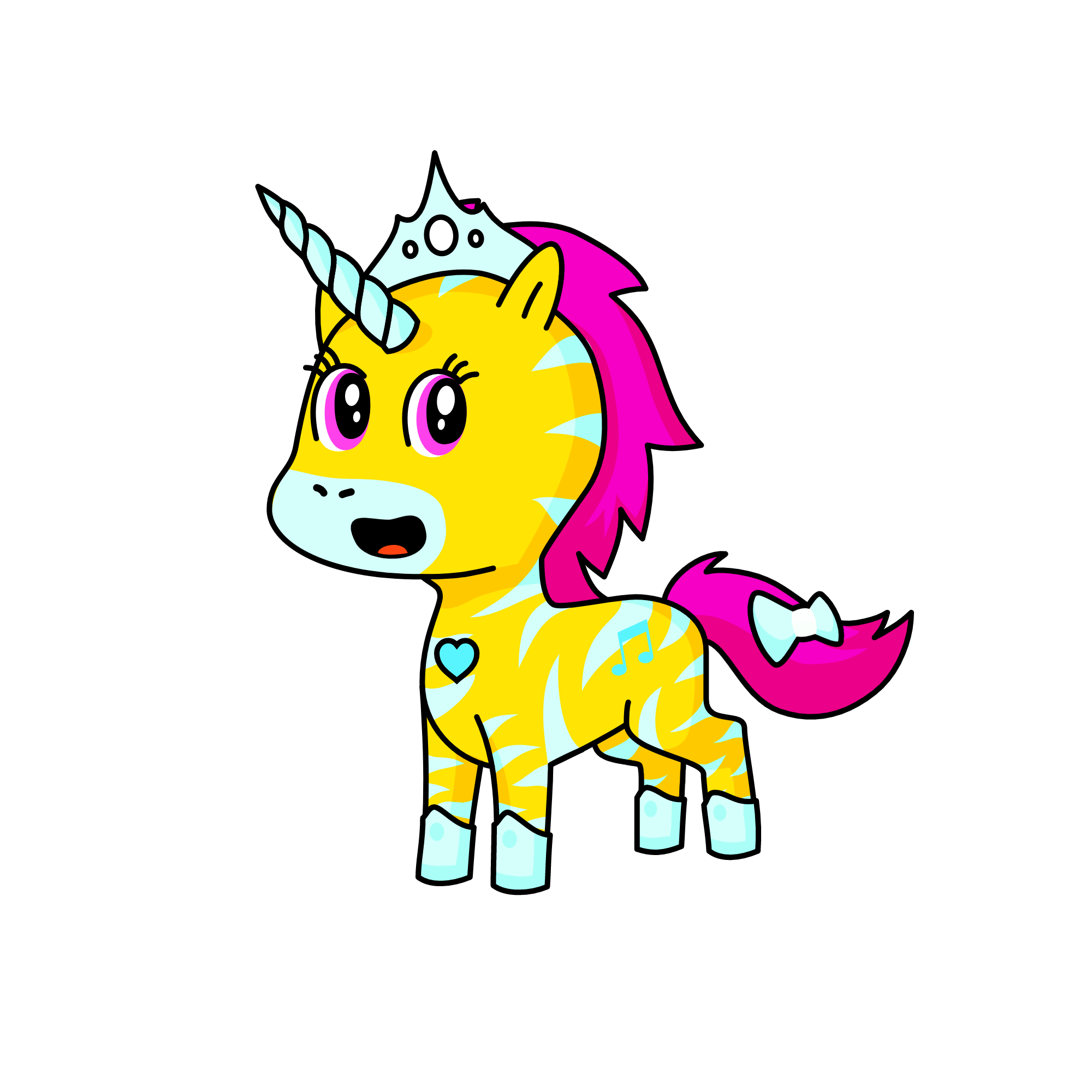 princess pink, the unicorn