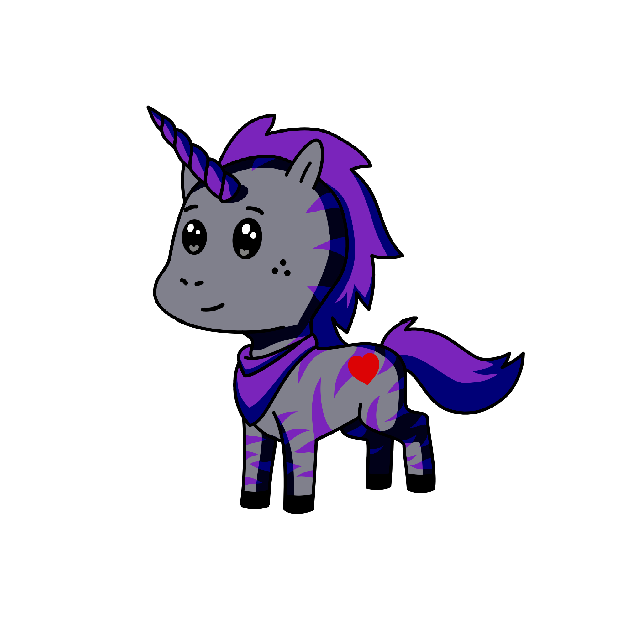 Blak pan, the unicorn