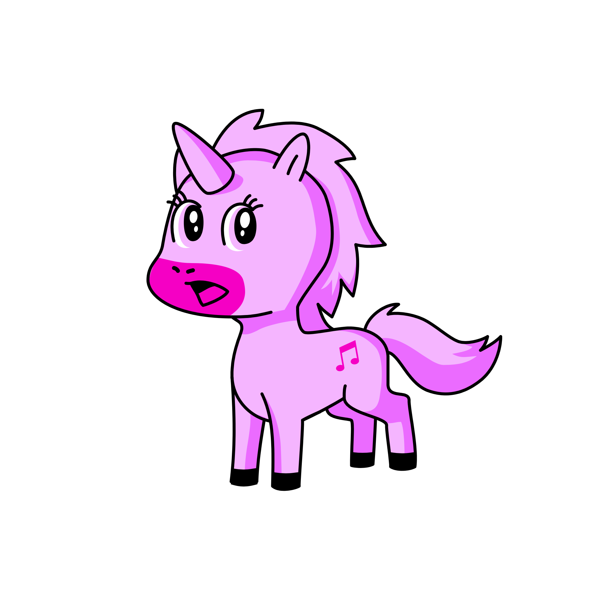 Scared , the unicorn