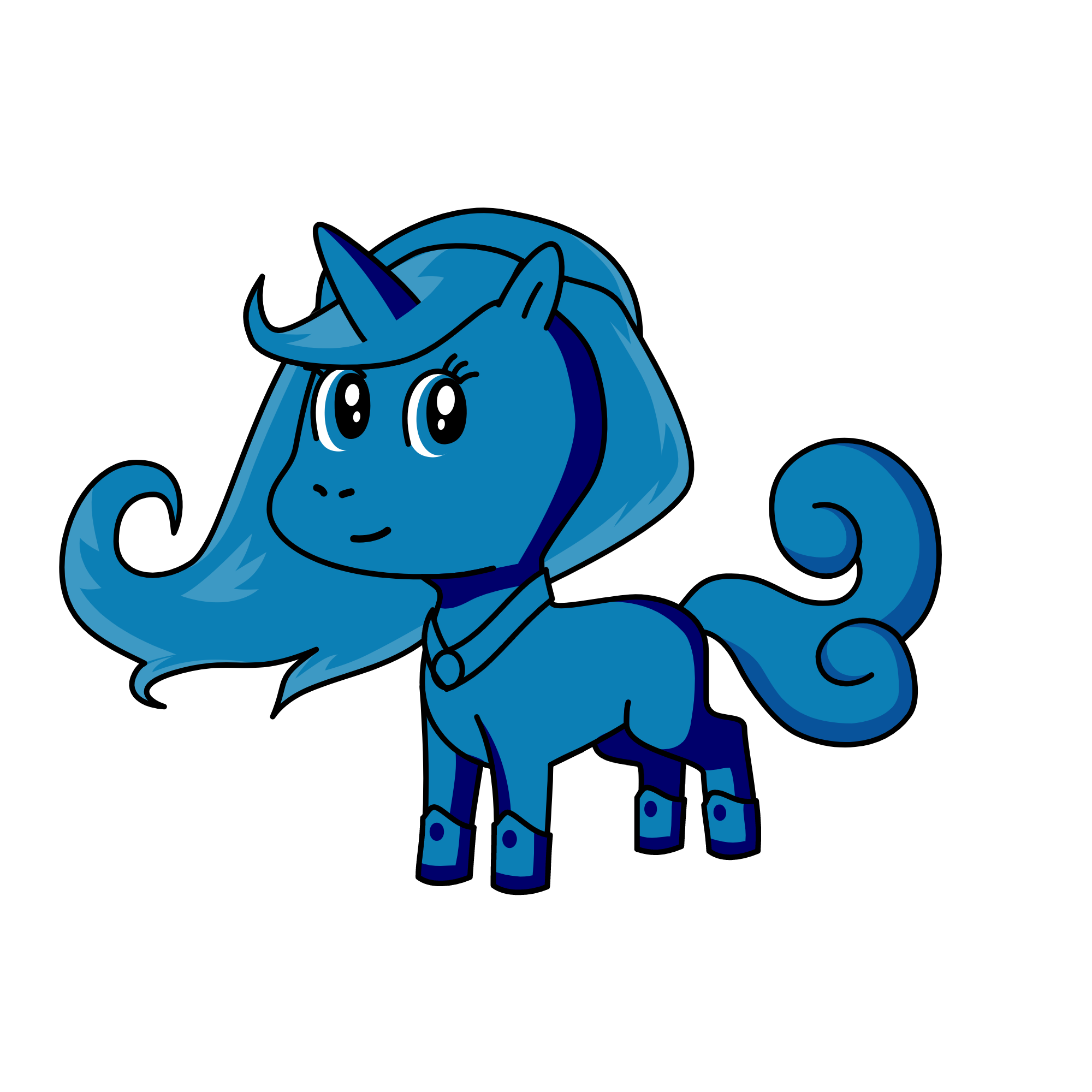 Blue, the unicorn