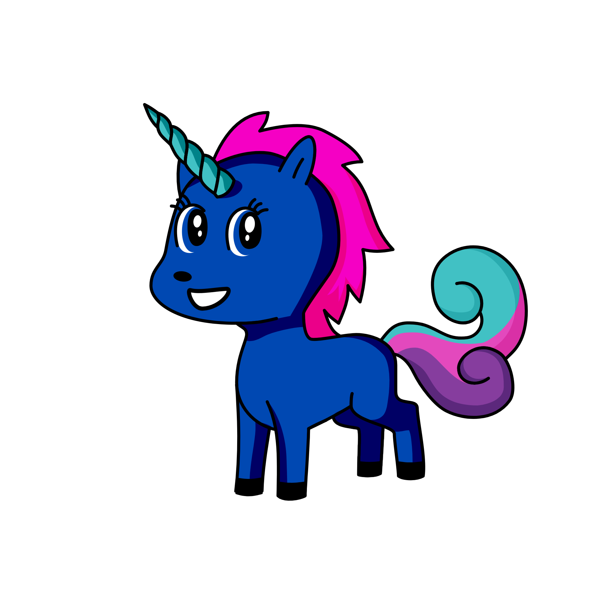 Rainbow, the unicorn