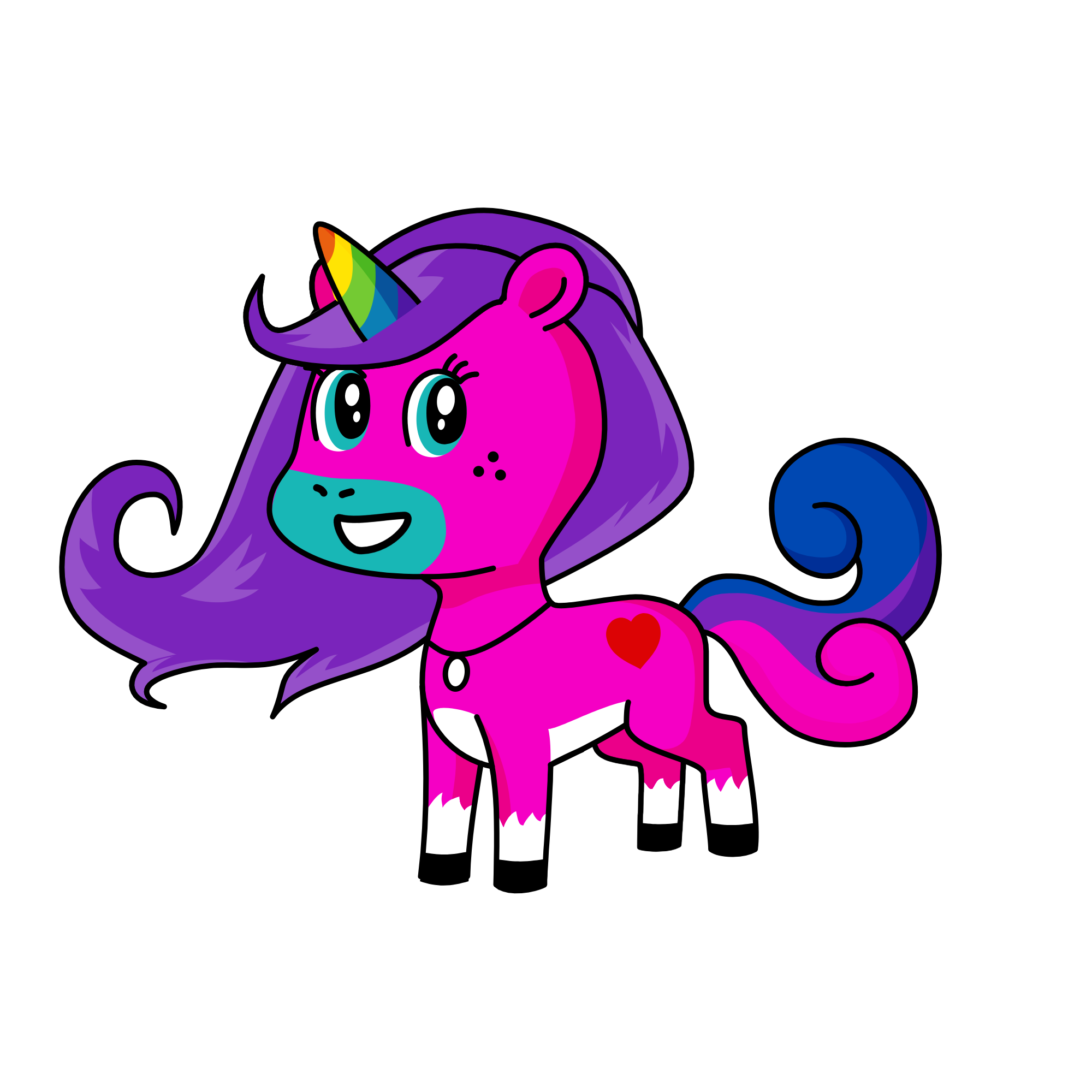 Rainbow, the unicorn