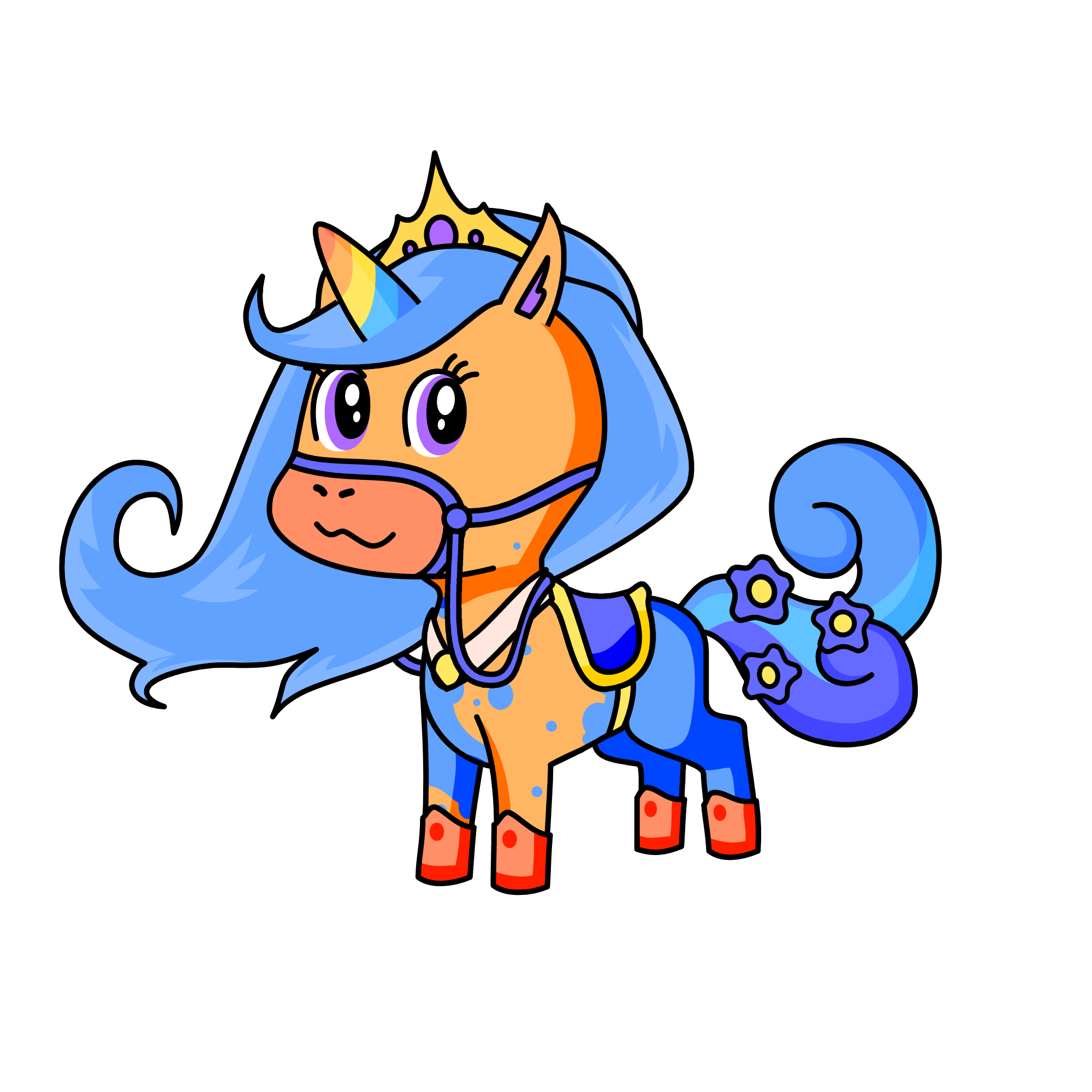 sunset, the unicorn