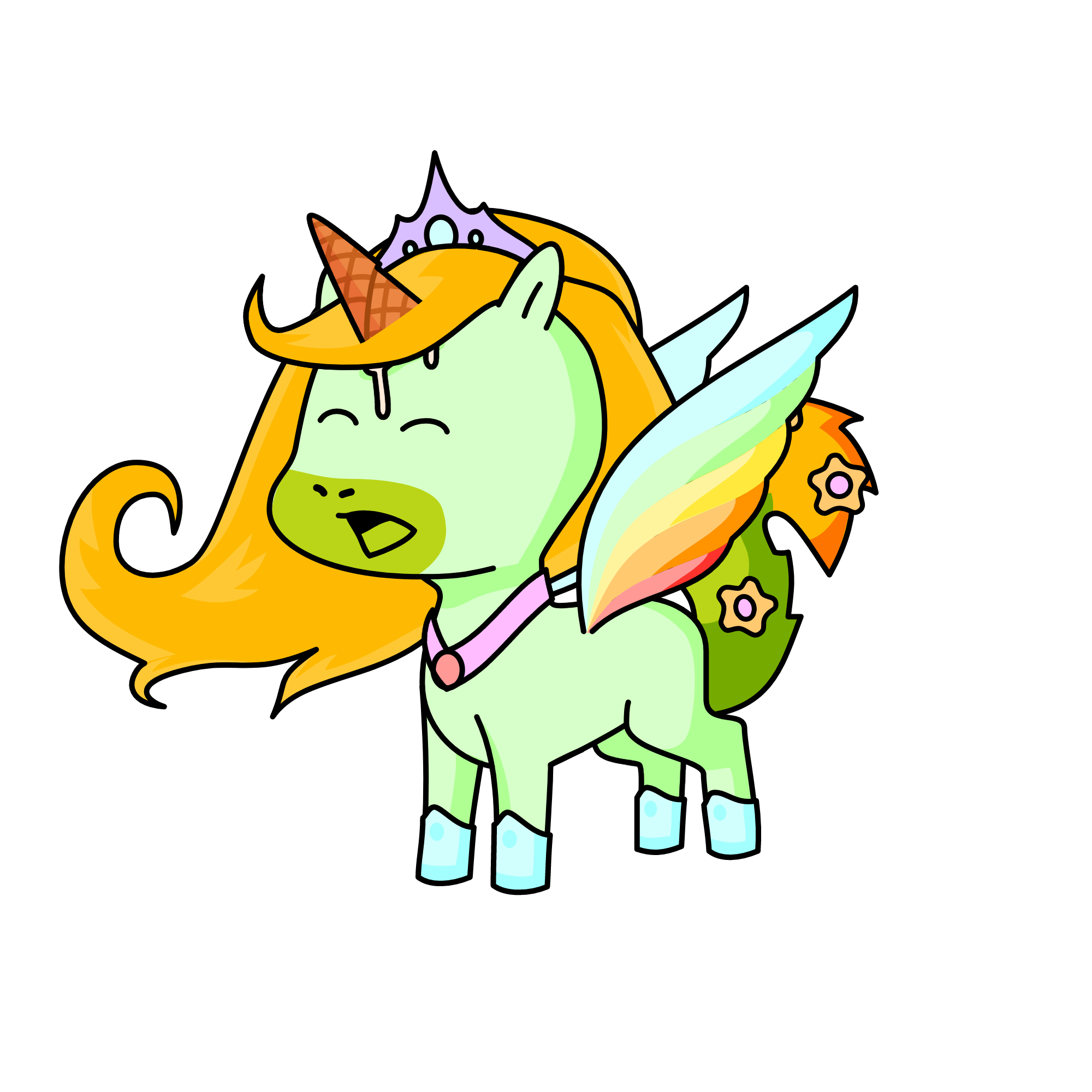 princess ice cream "where is my ice cream?", the unicorn